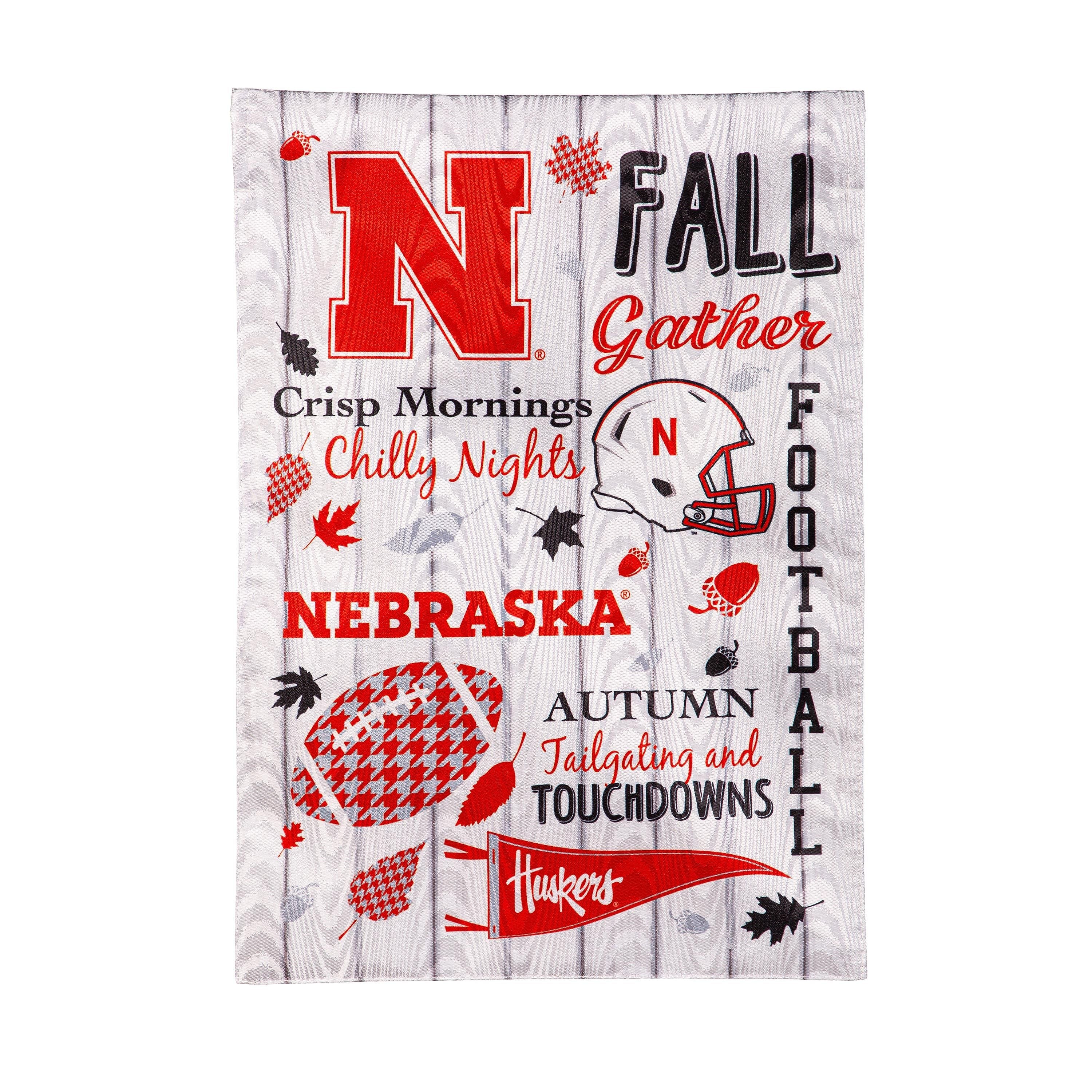 University of Nebraska, Moire Flag, GDN, Fall Seasonal - Sports Gifts, Sports Memorabilia, Sports Collectibles, Fan Shop