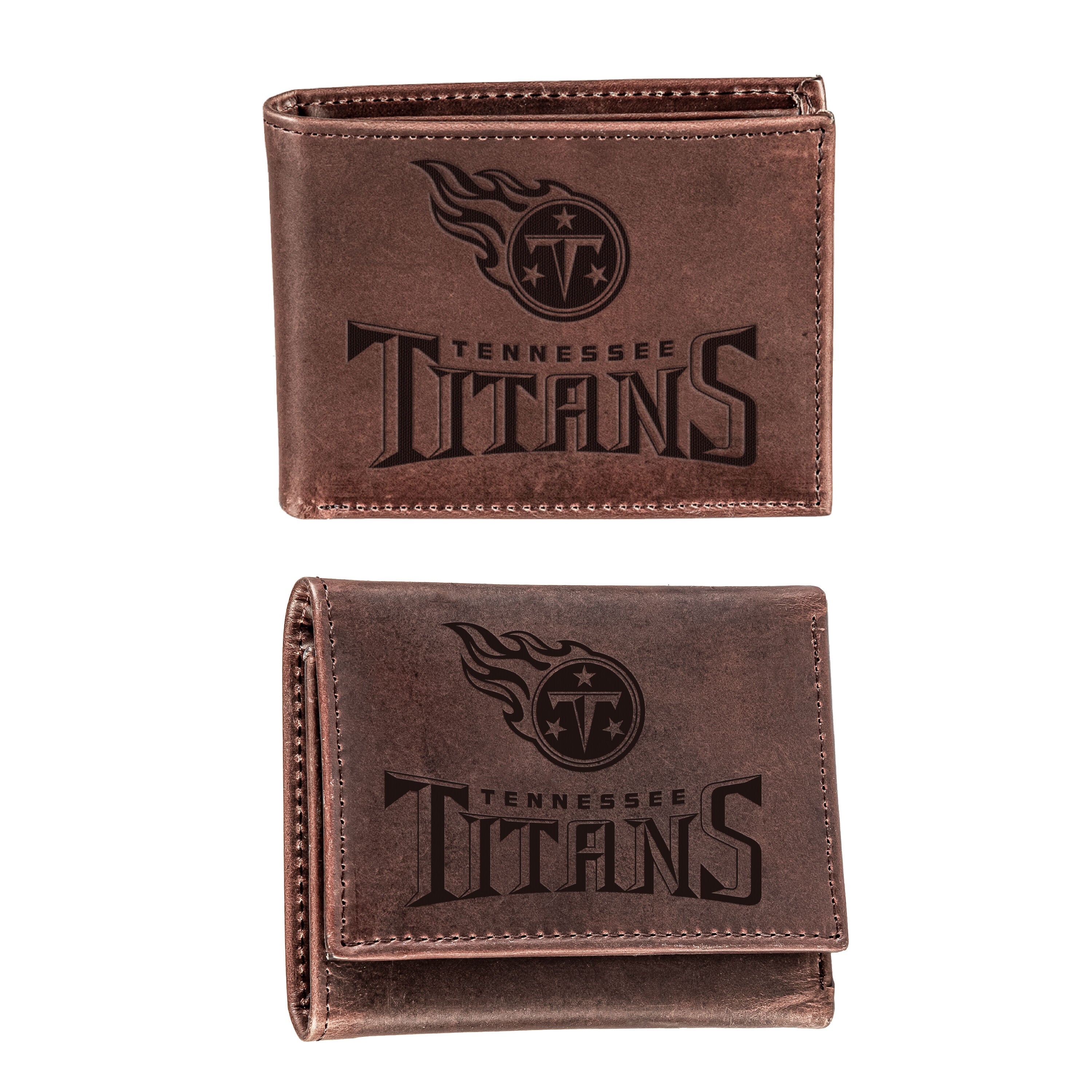 Tennessee Titans, Bi-Fold and Tri-Fold Wallet Gift Set, Brown - Sports Gifts, Sports Memorabilia, Sports Collectibles, Fan Shop