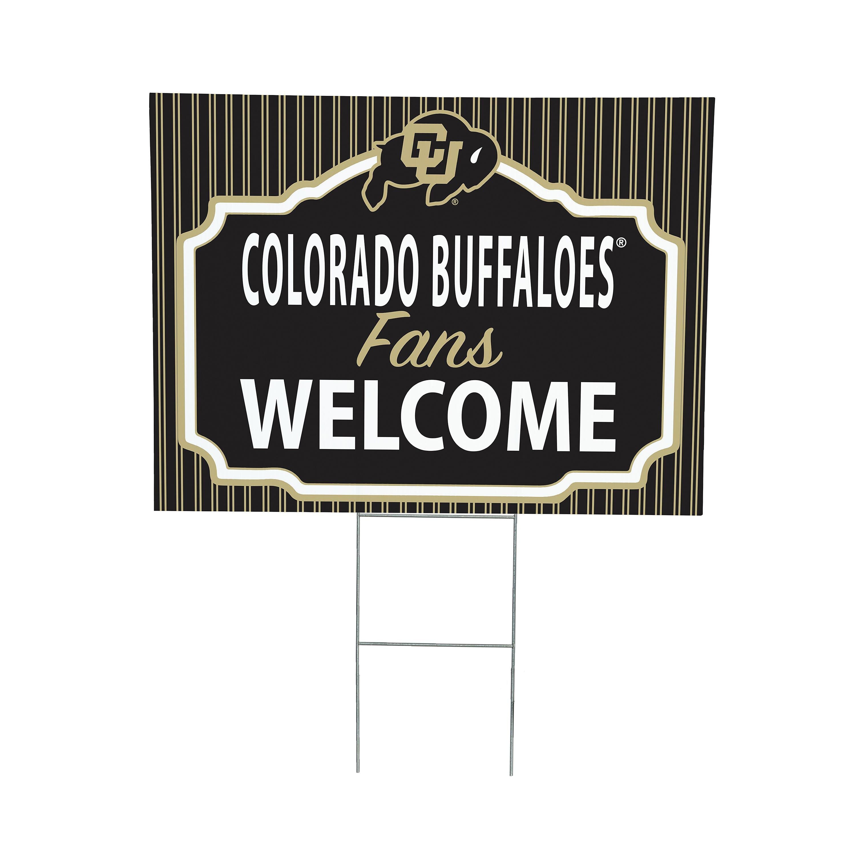University of Colorado Coroplast Yard Sign, "Fans Welcome"