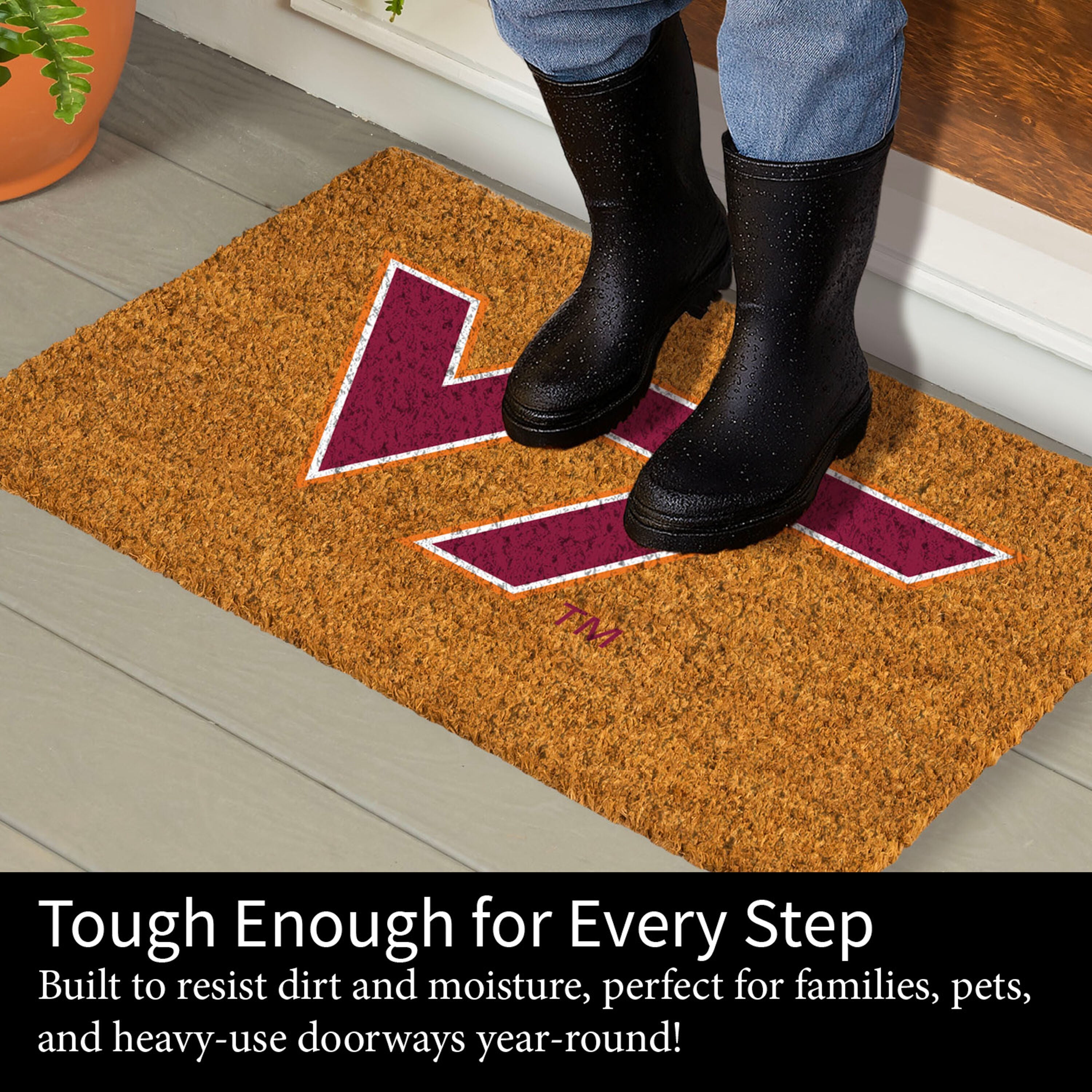 Coir Mat, 16"x28", Virginia Tech - Sports Gifts, Sports Memorabilia, Sports Collectibles, Fan Shop