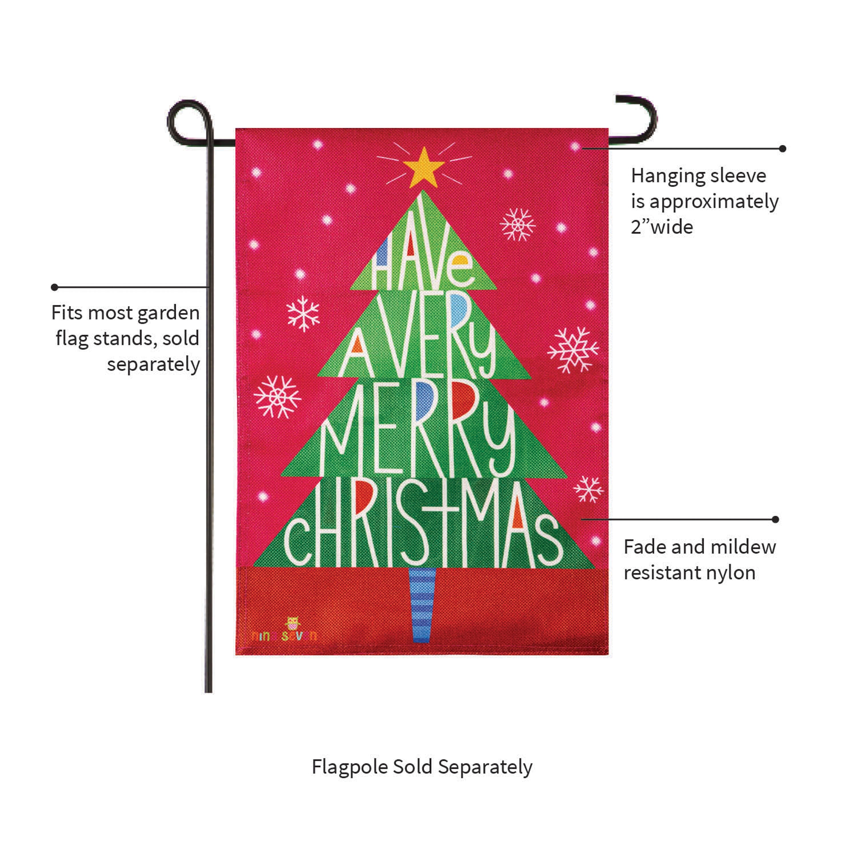 Have a Merry Christmas Burlap Garden Flag - Sports Gifts, Sports Memorabilia, Sports Collectibles, Fan Shop