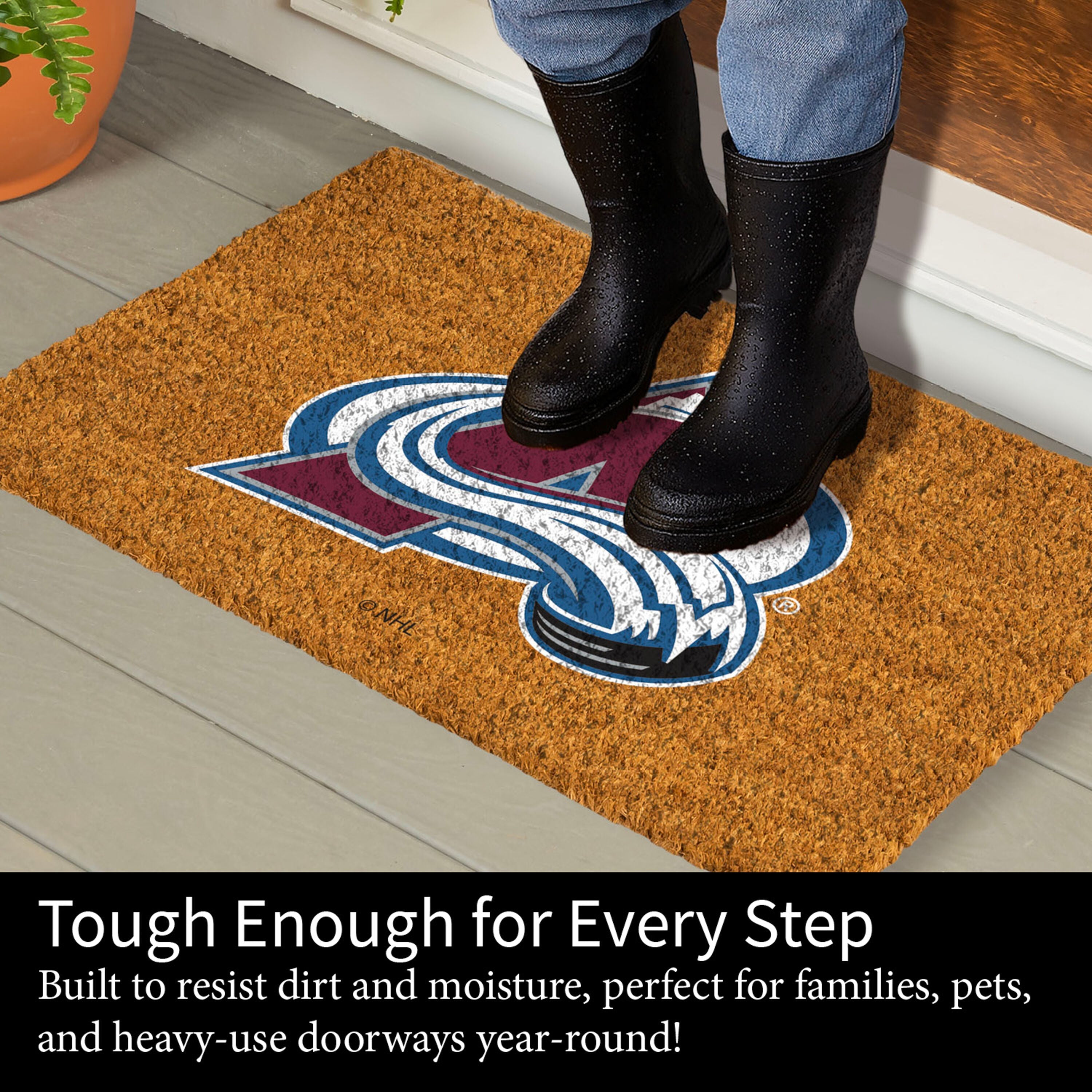 Coir Mat, 16"x28", Colorado Avalanche - Sports Gifts, Sports Memorabilia, Sports Collectibles, Fan Shop
