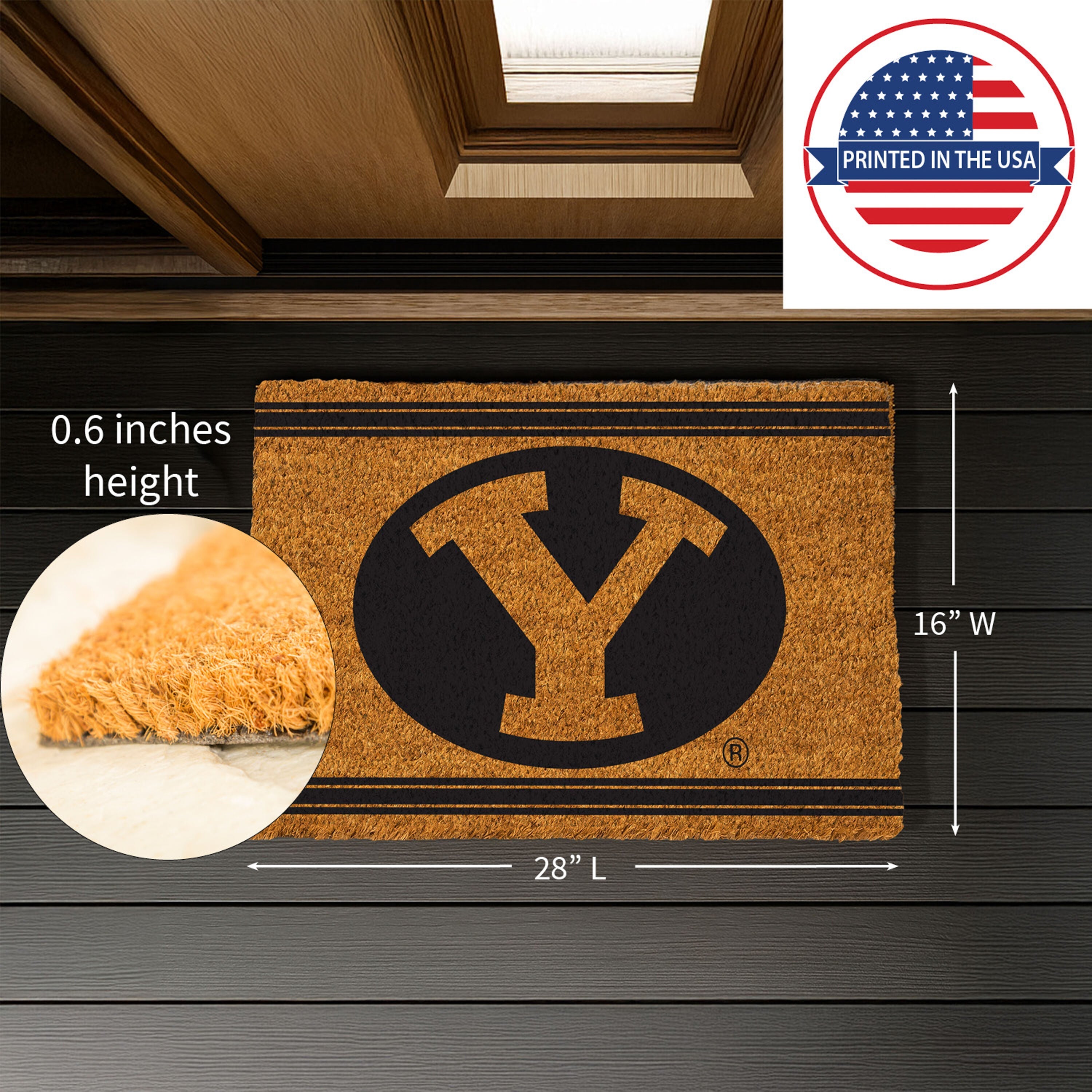 Brigham Young University, Coir Mat 1C - Sports Gifts, Sports Memorabilia, Sports Collectibles, Fan Shop