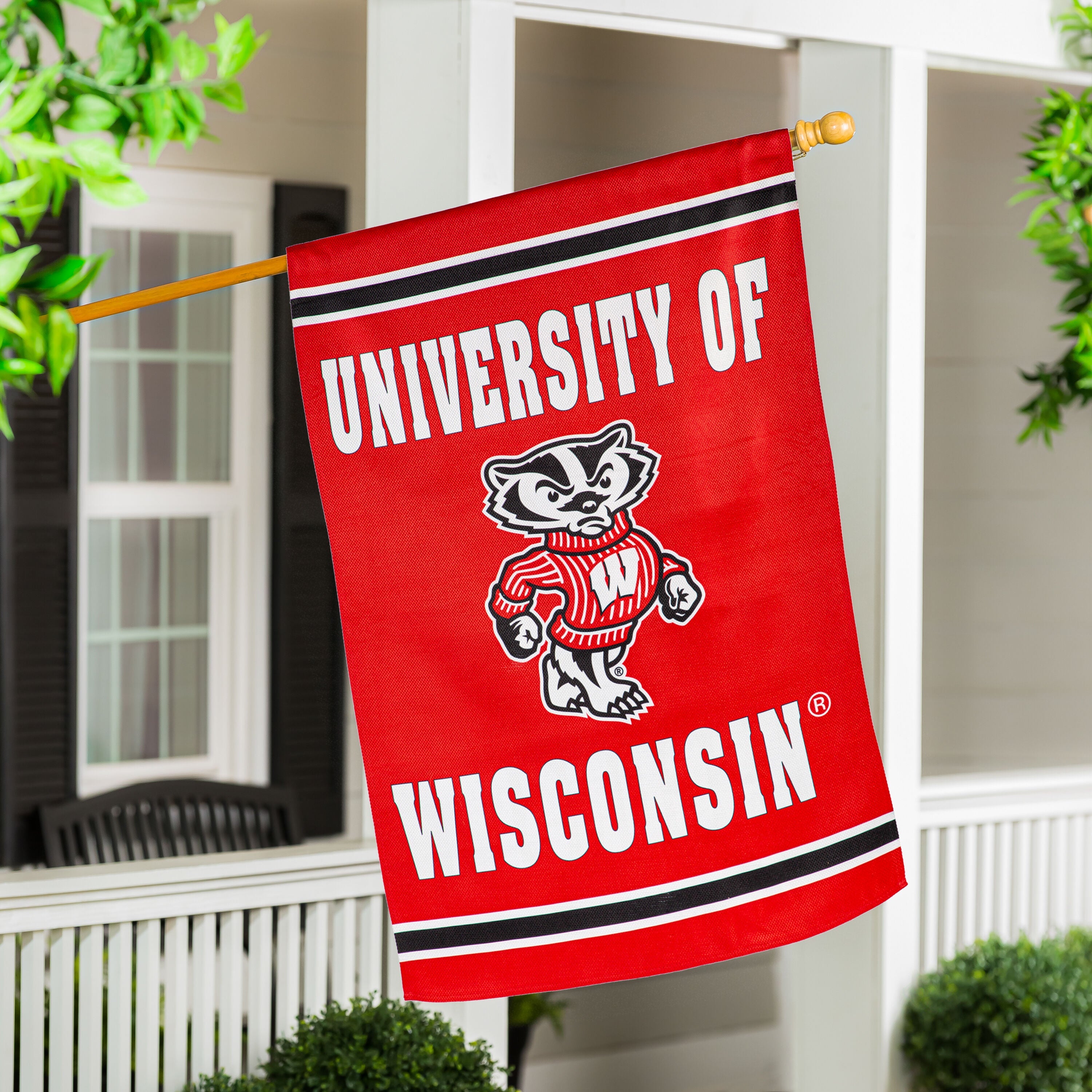 Embossed Suede Flag, GDN Size, University of Wisconsin-Madison - Sports Gifts, Sports Memorabilia, Sports Collectibles, Fan Shop