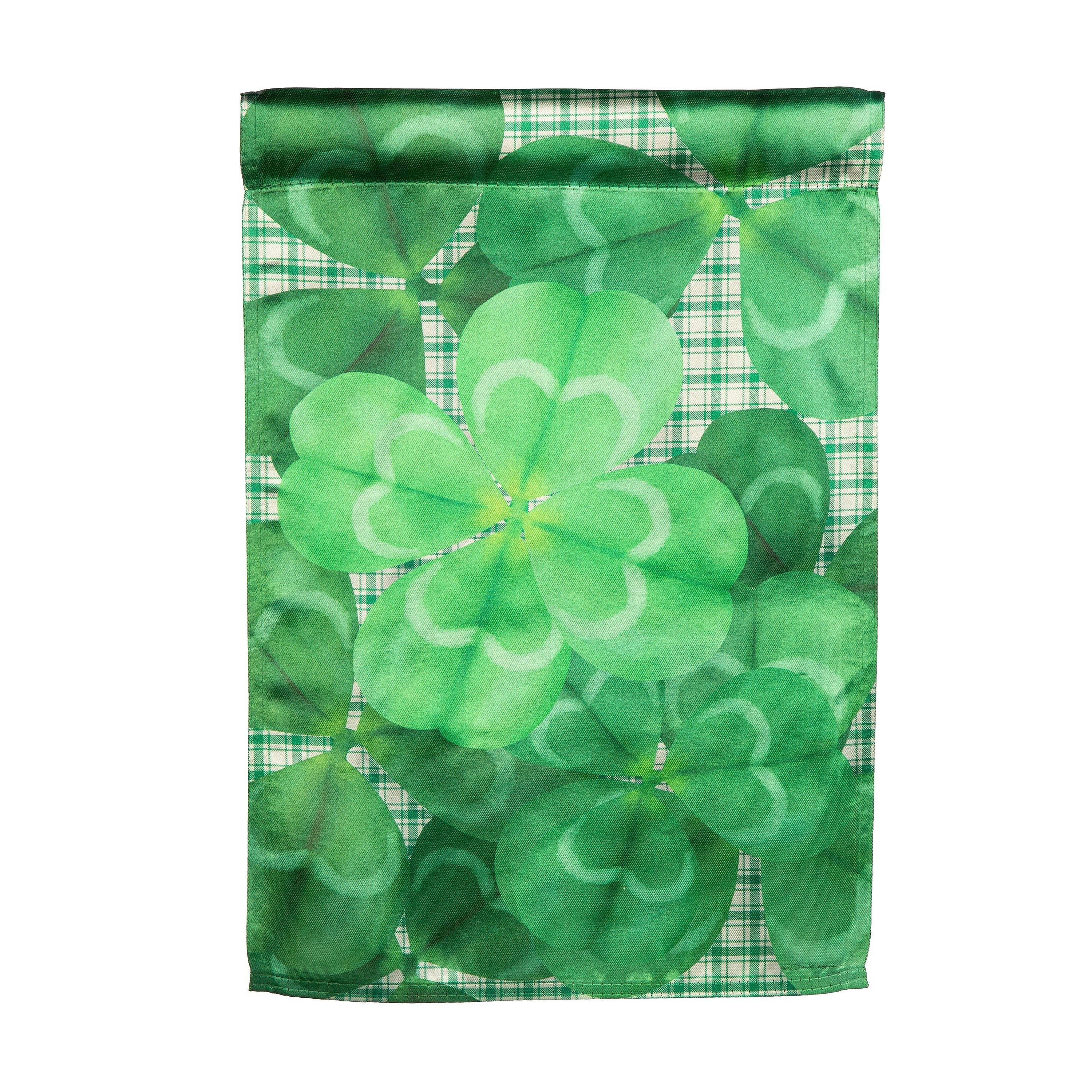 Lucky Clover Lustre Garden Flag - Sports Gifts, Sports Memorabilia, Sports Collectibles, Fan Shop