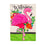 Floral Flamingo Welcome Linen Garden Flag
