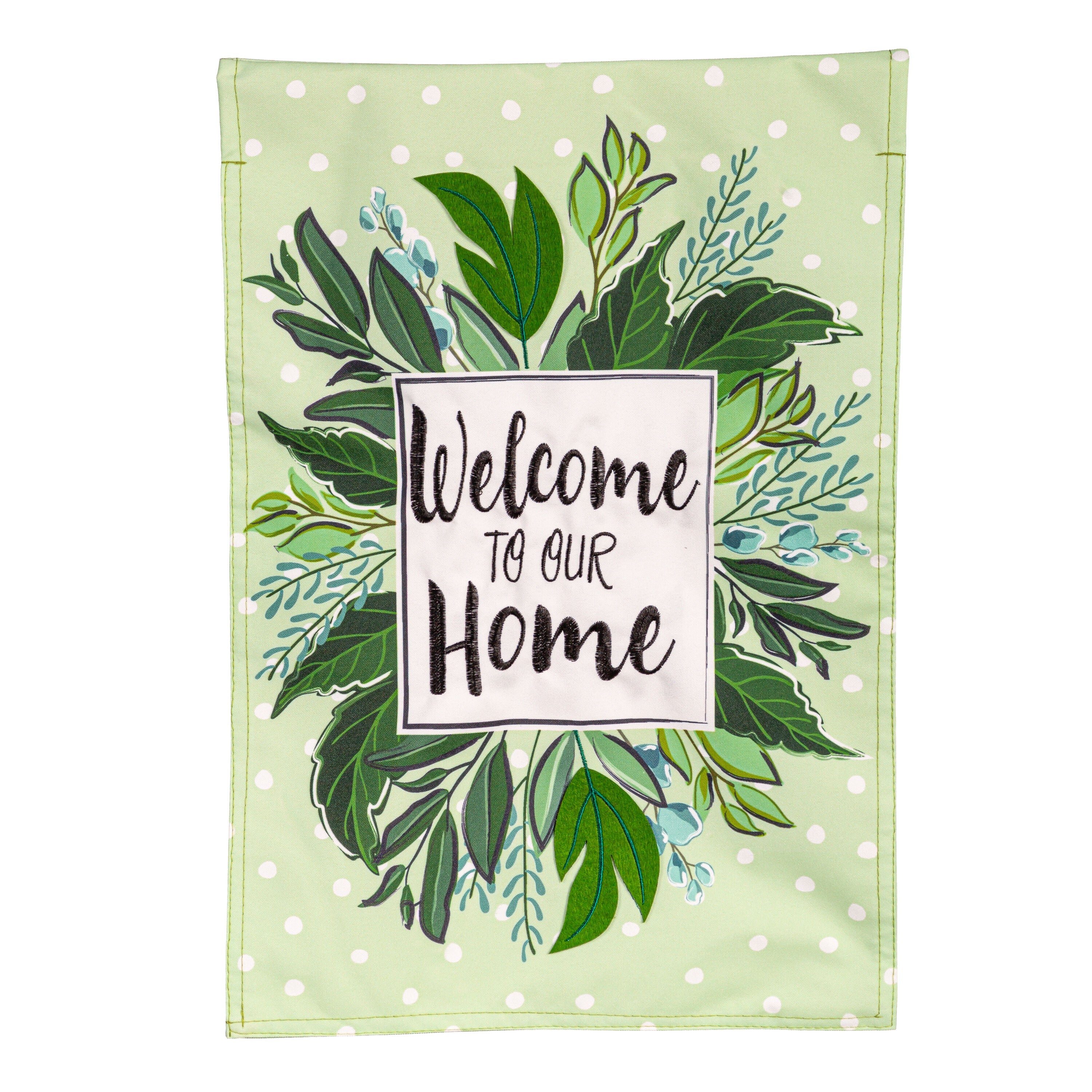 Welcome to Our Home Linen Garden Flag - Sports Gifts, Sports Memorabilia, Sports Collectibles, Fan Shop