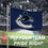 Vancouver Canucks Single Sided Flag w/ 2 Grommets, 3'x5'