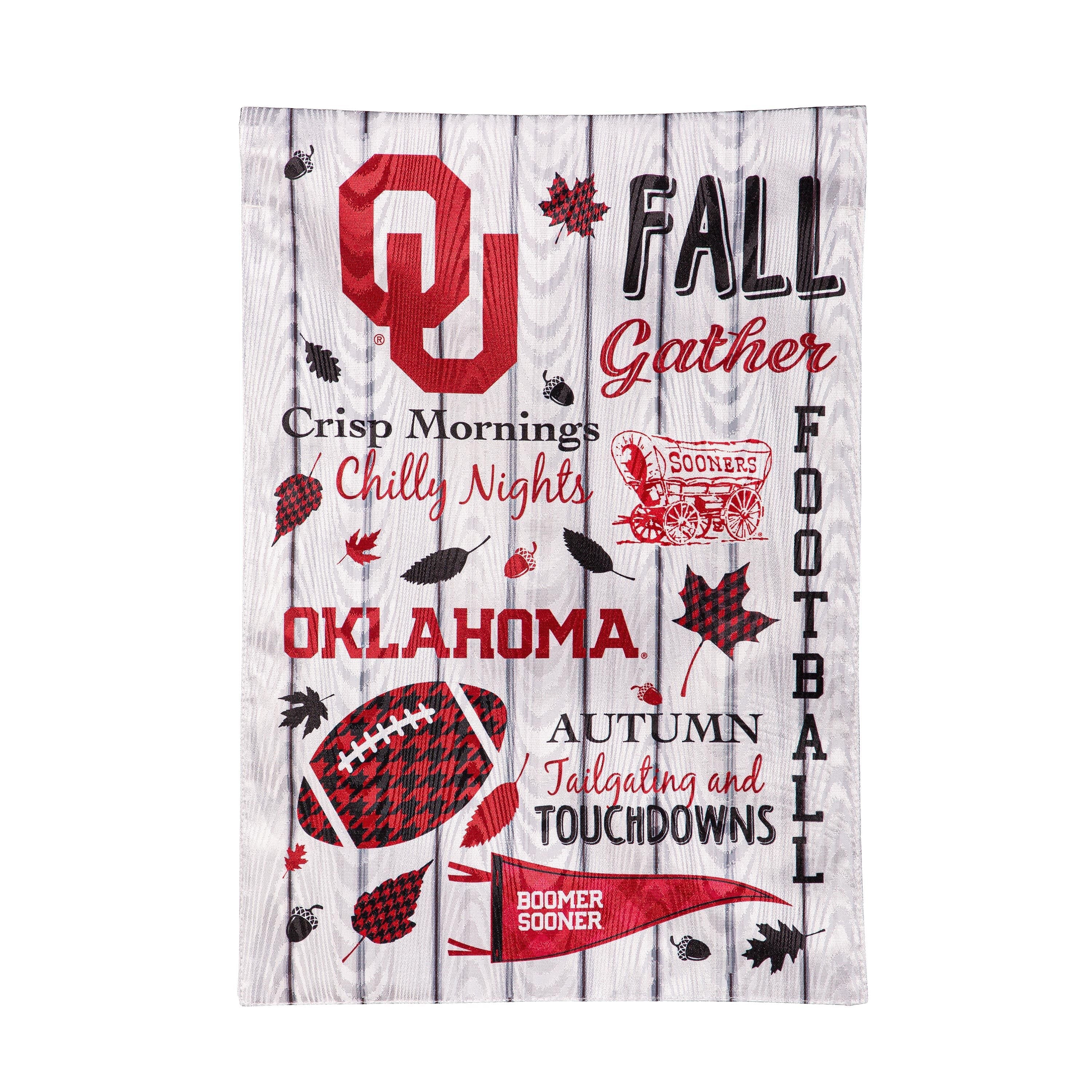 University of Oklahoma, Moire Flag, GDN, Fall Seasonal - Sports Gifts, Sports Memorabilia, Sports Collectibles, Fan Shop