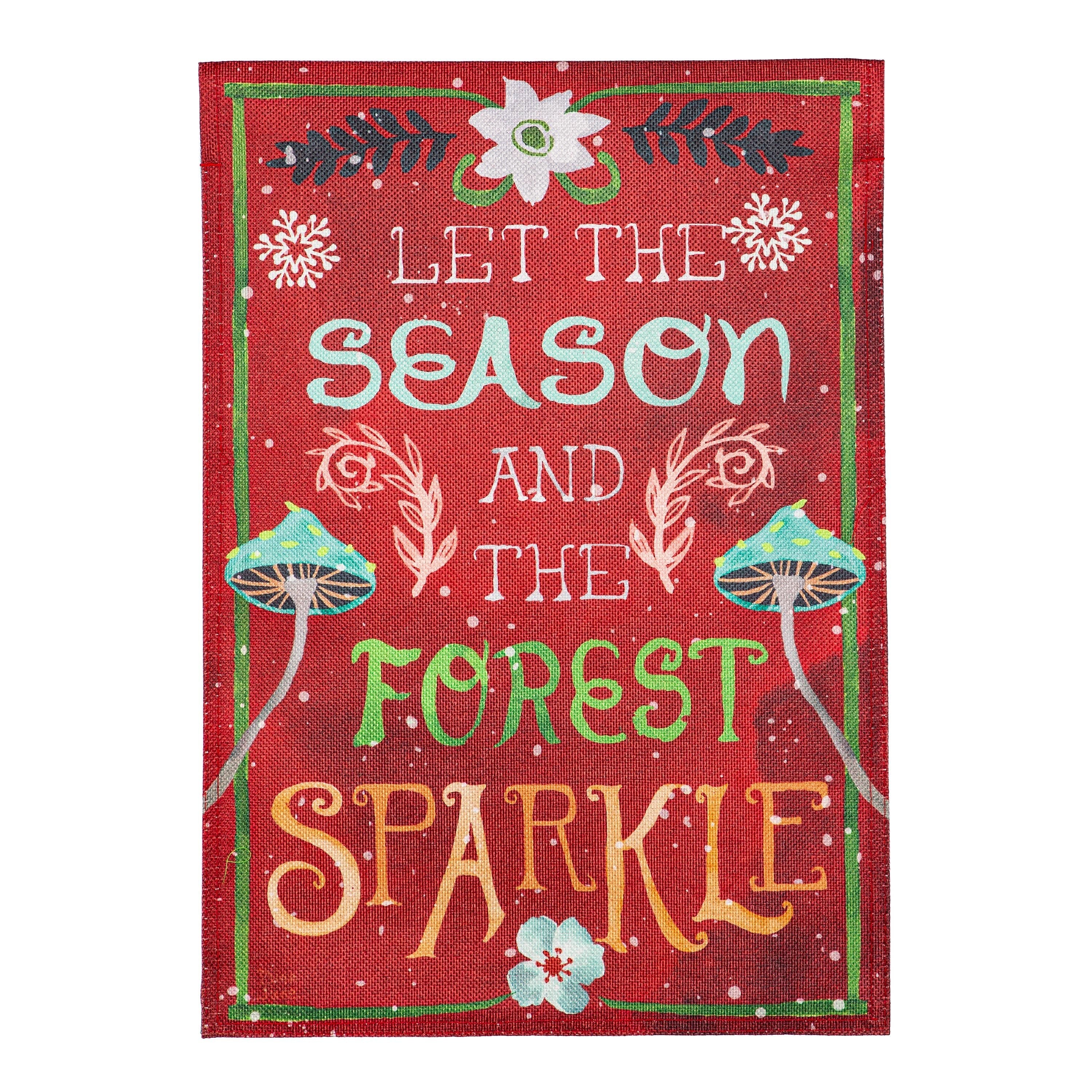 Santa's Forest of Wonder Reversible Burlap Garden Flag - Sports Gifts, Sports Memorabilia, Sports Collectibles, Fan Shop