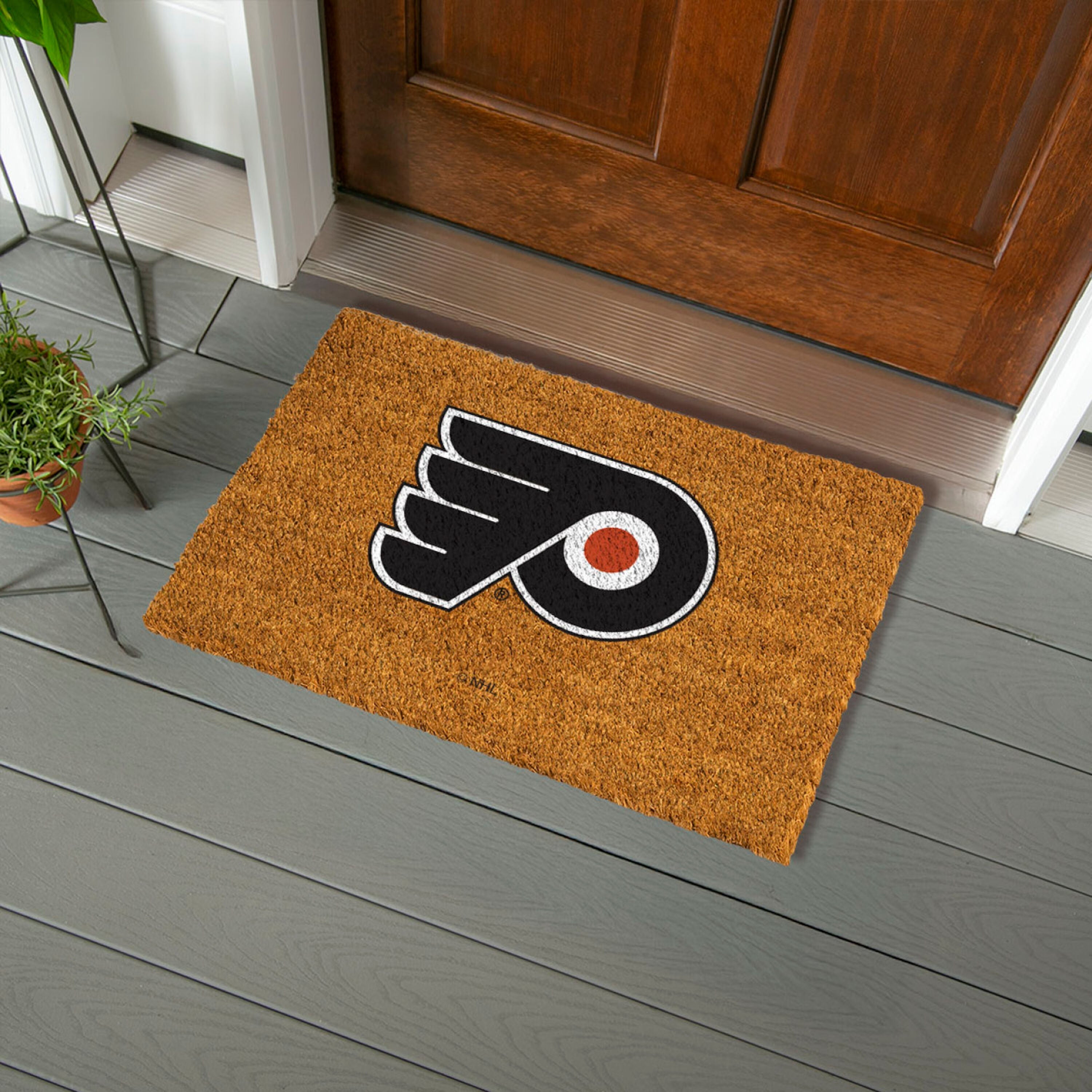 Coir Mat, 16"x28", Philadelphia Flyers - Sports Gifts, Sports Memorabilia, Sports Collectibles, Fan Shop