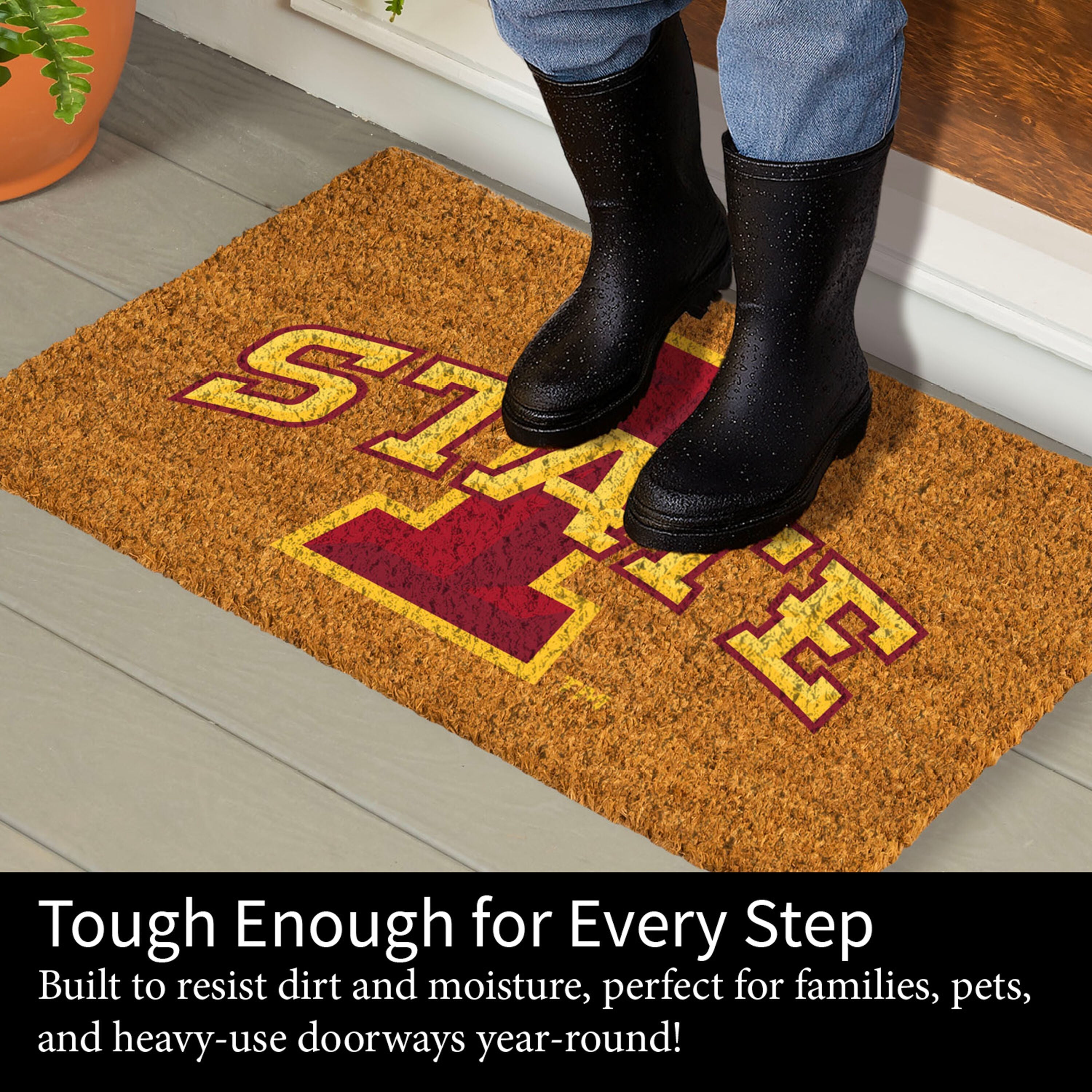 Coir Mat, 16"x28", Iowa State University - Sports Gifts, Sports Memorabilia, Sports Collectibles, Fan Shop