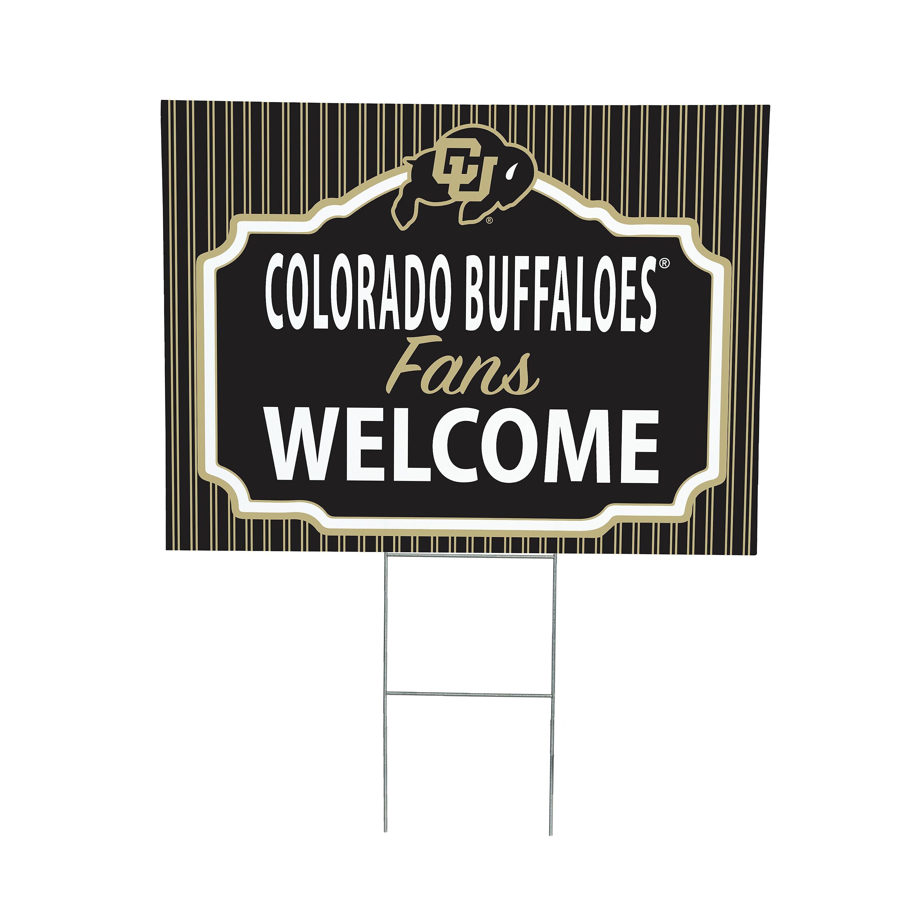 University of Colorado Coroplast Yard Sign, "Fans Welcome"