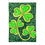 Lucky Clovers Applique Garden Flag