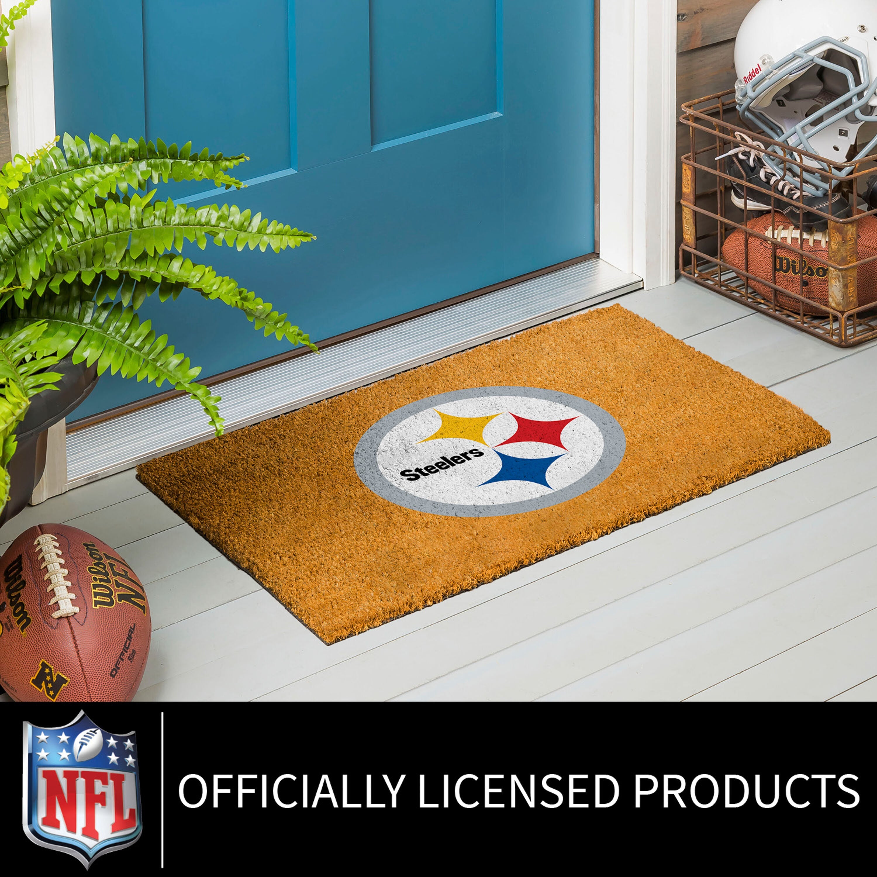 Coir Mat, 16"x28", Pittsburgh Steelers - Sports Gifts, Sports Memorabilia, Sports Collectibles, Fan Shop