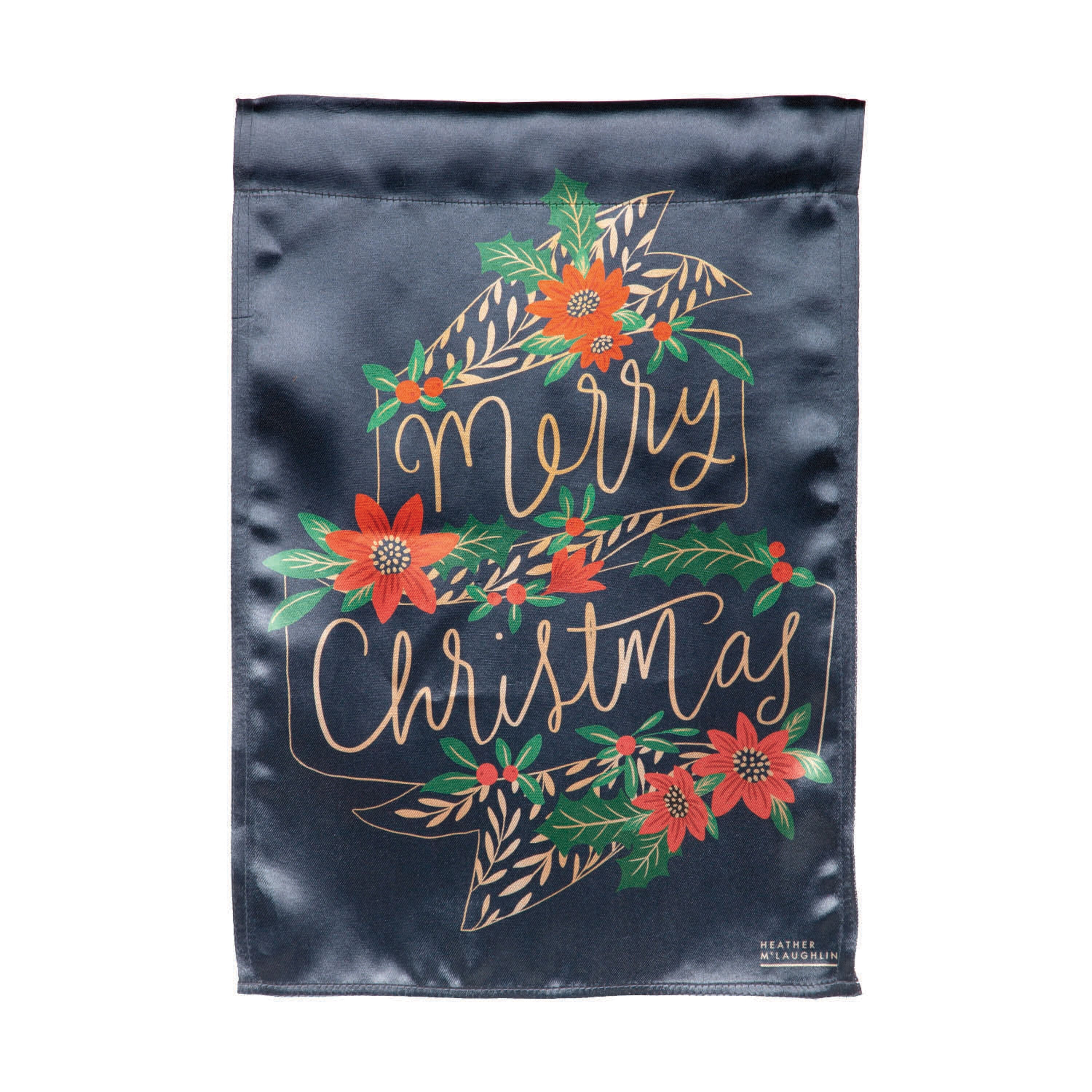 Merry Christmas Lustre Garden Flag - Sports Gifts, Sports Memorabilia, Sports Collectibles, Fan Shop