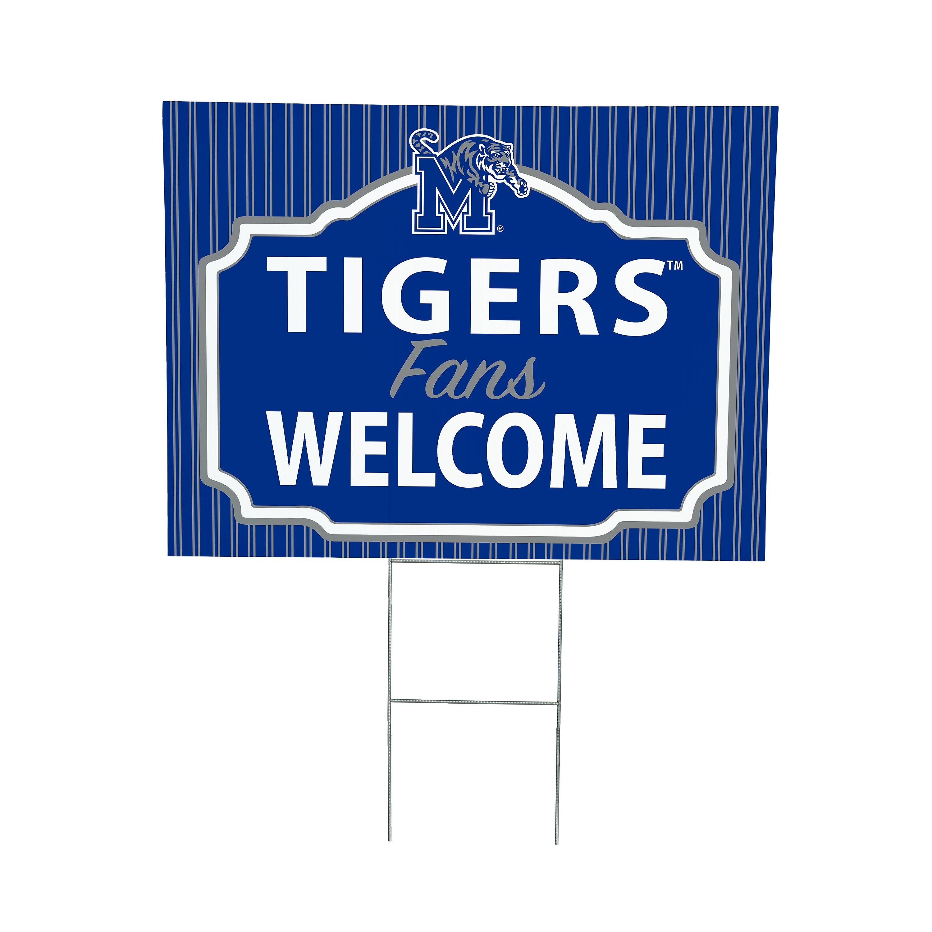 University of Memphis Coroplast Yard Sign, "Fans Welcome"