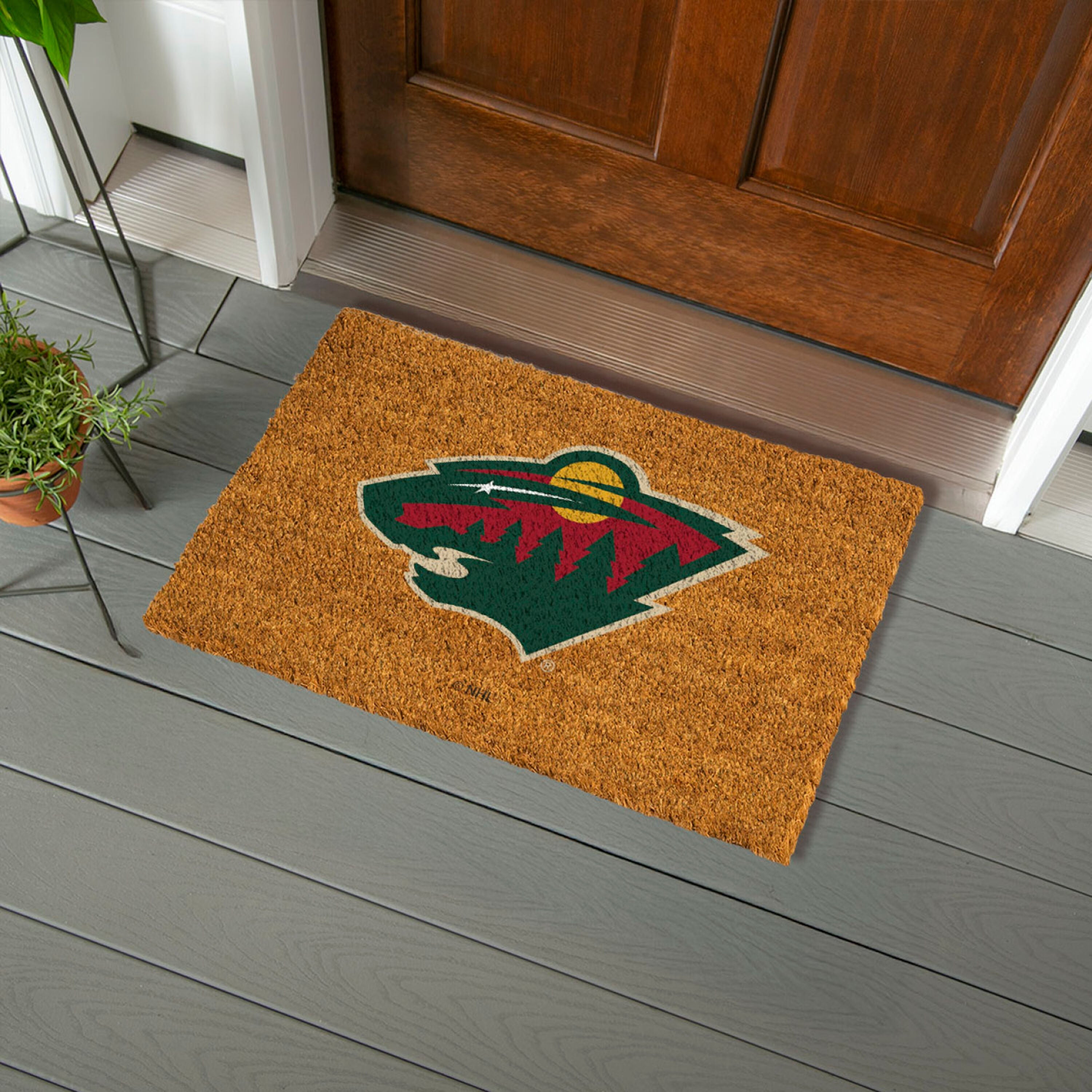Coir Mat, 16"x28", Minnesota Wild