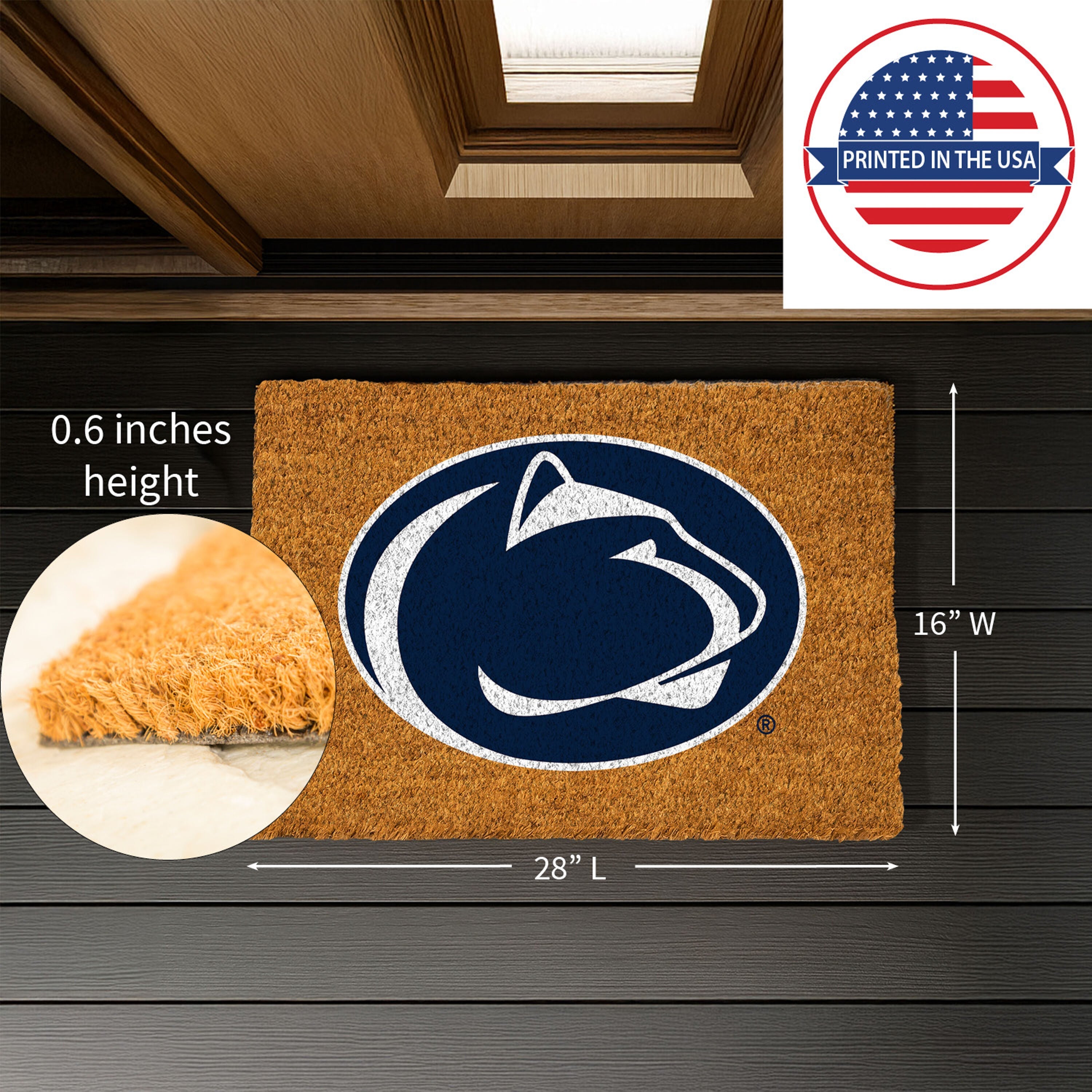 Coir Mat, 16"x28", Penn State - Sports Gifts, Sports Memorabilia, Sports Collectibles, Fan Shop