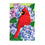 Red Cardinal and Hydrangeas Applique Garden Flag