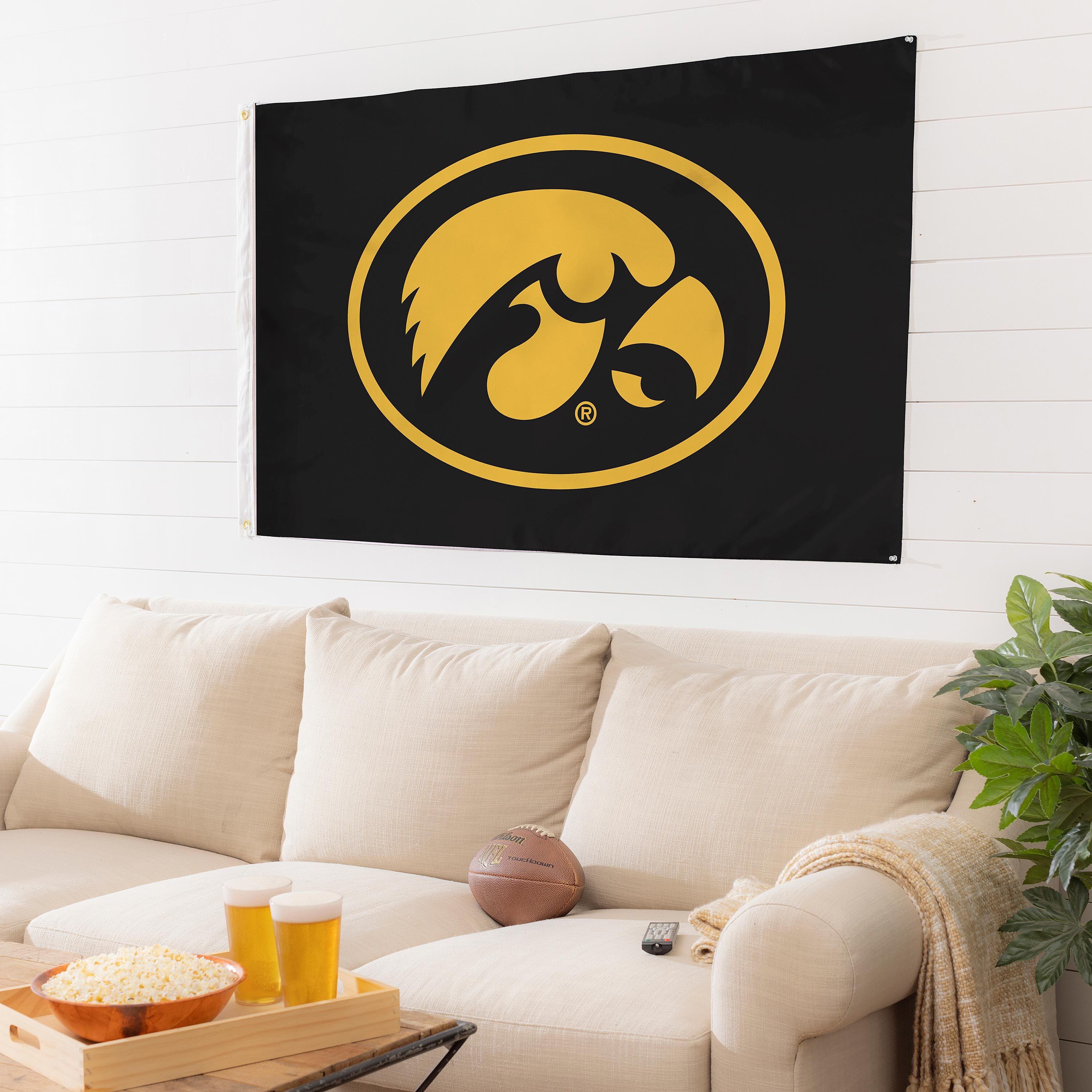 University of Iowa Single Sided Estate Flag with 2 Grommets, 3'x5'