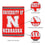 Embossed Suede Flag, GDN Size, University of Nebraska - Sports Gifts, Sports Memorabilia, Sports Collectibles, Fan Shop