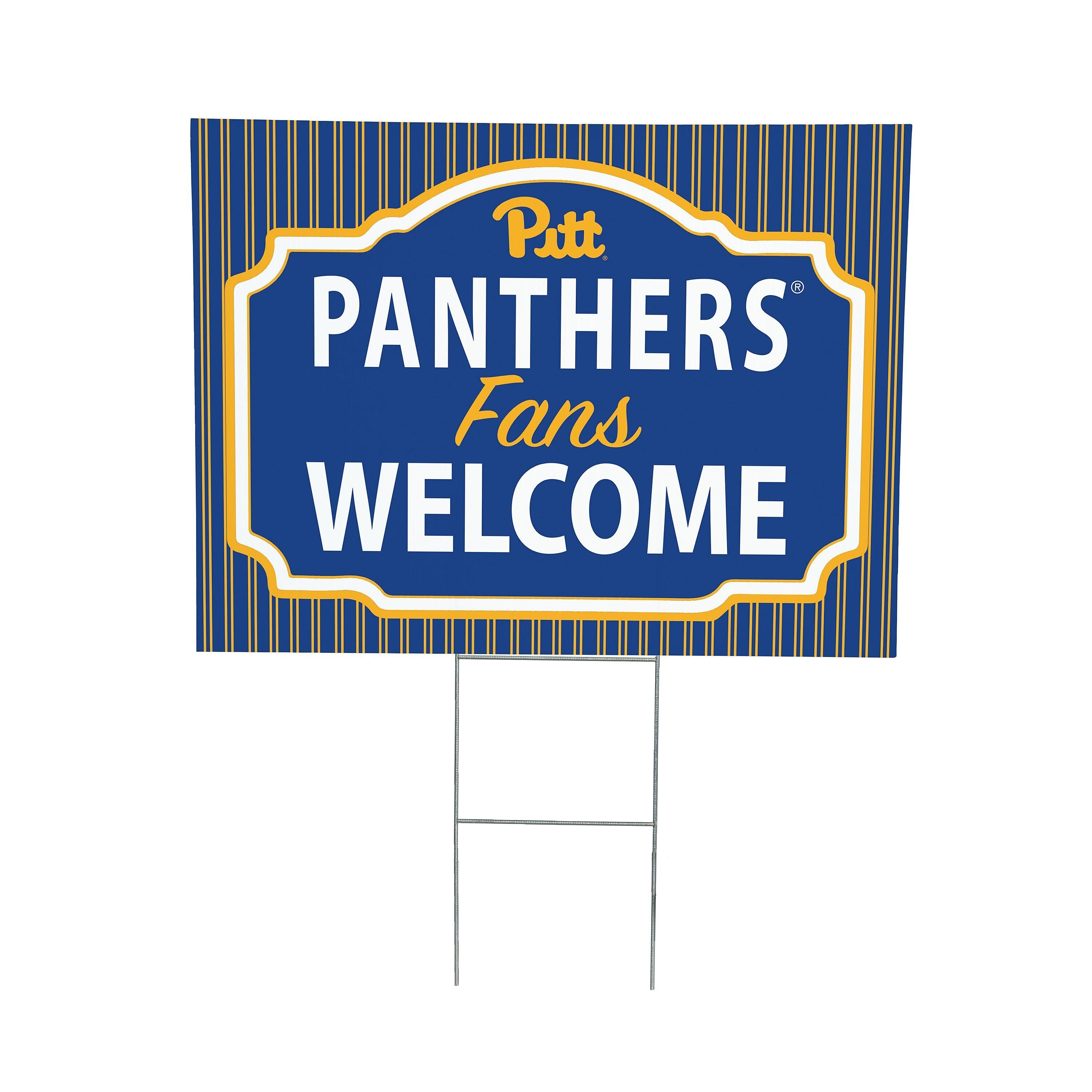 University of Pittsburgh Coroplast Yard Sign, "Fans Welcome"