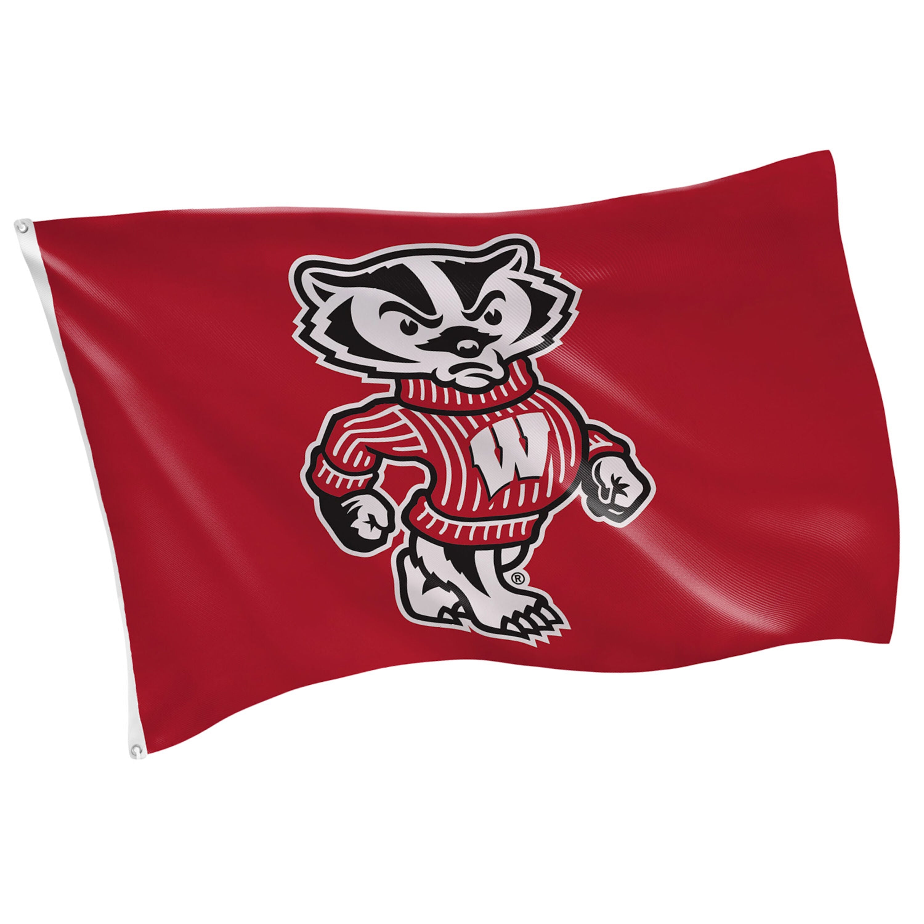 3'x5' Single Sided Flag w/ 2 Grommets, University of Wisconsin-Madison
