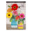 Poppies and Painted Cans Applique Garden Flag