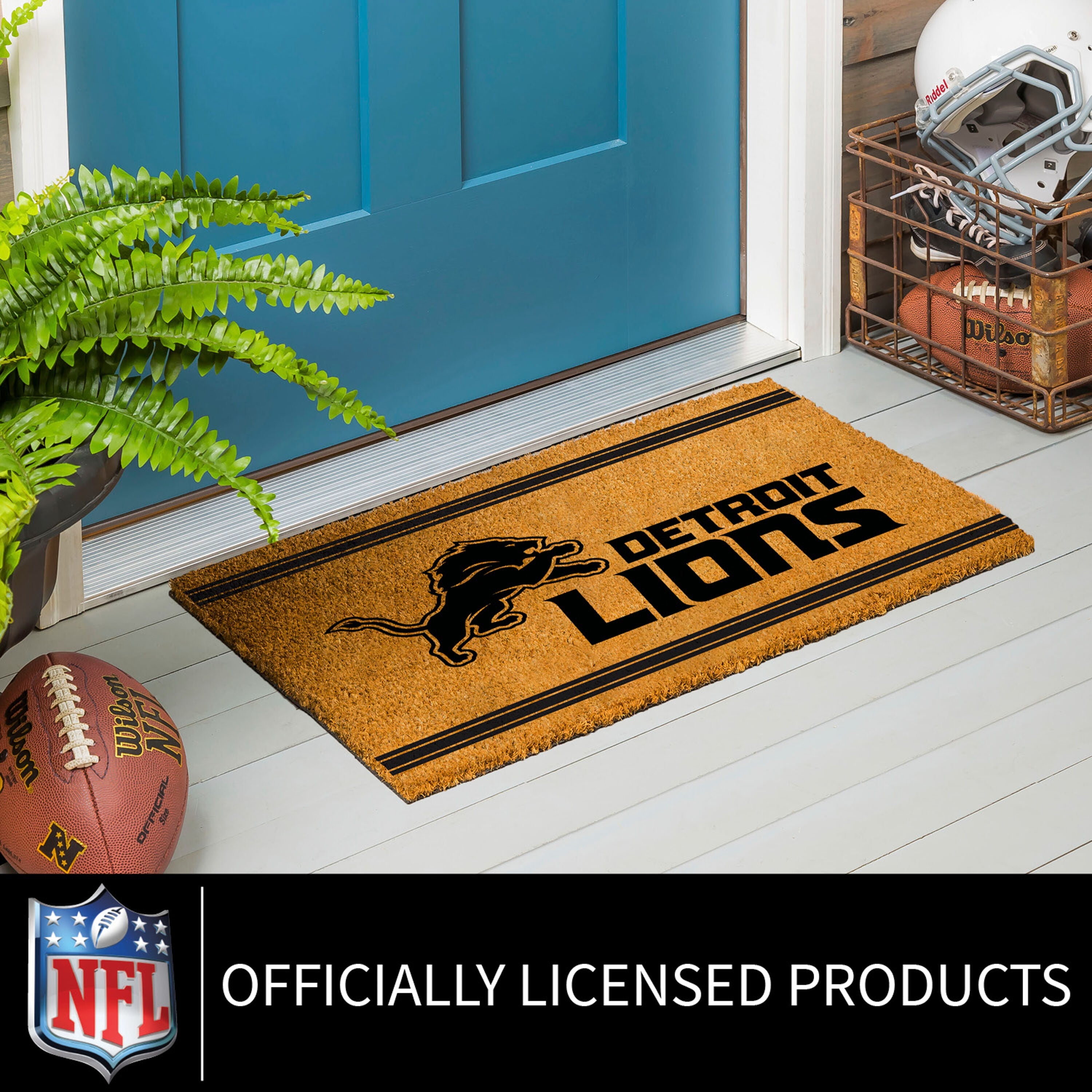Detroit Lions, Coir Mat 1C - Sports Gifts, Sports Memorabilia, Sports Collectibles, Fan Shop