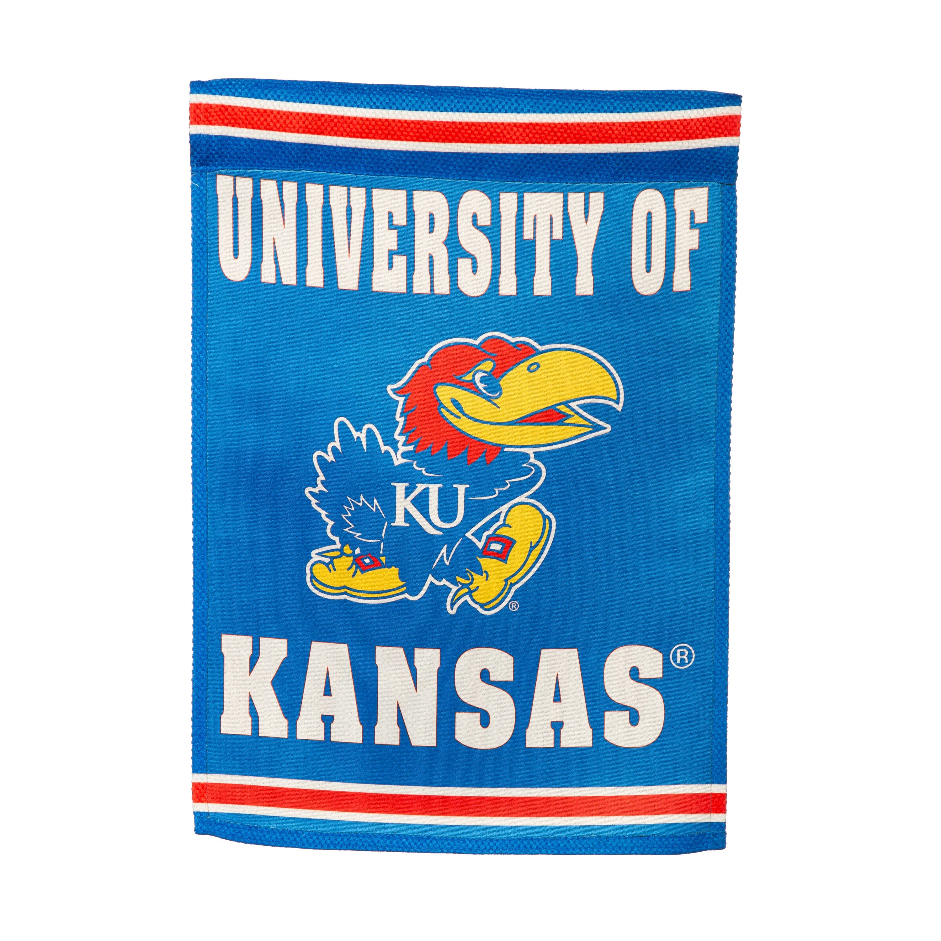 Embossed Suede Flag, GDN Size, University of Kansas - Sports Gifts, Sports Memorabilia, Sports Collectibles, Fan Shop