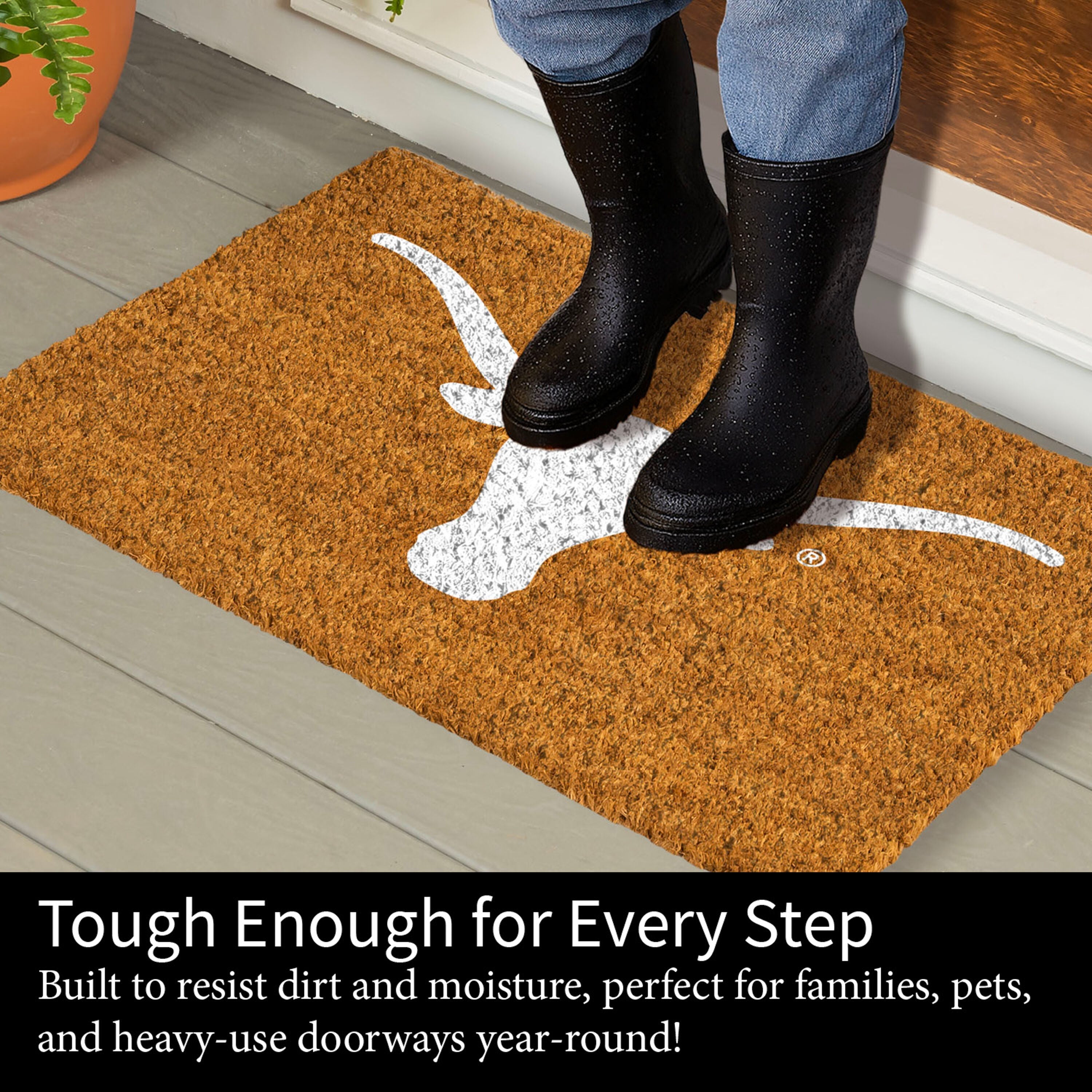 Coir Mat, 16"x28", University of Texas - Sports Gifts, Sports Memorabilia, Sports Collectibles, Fan Shop