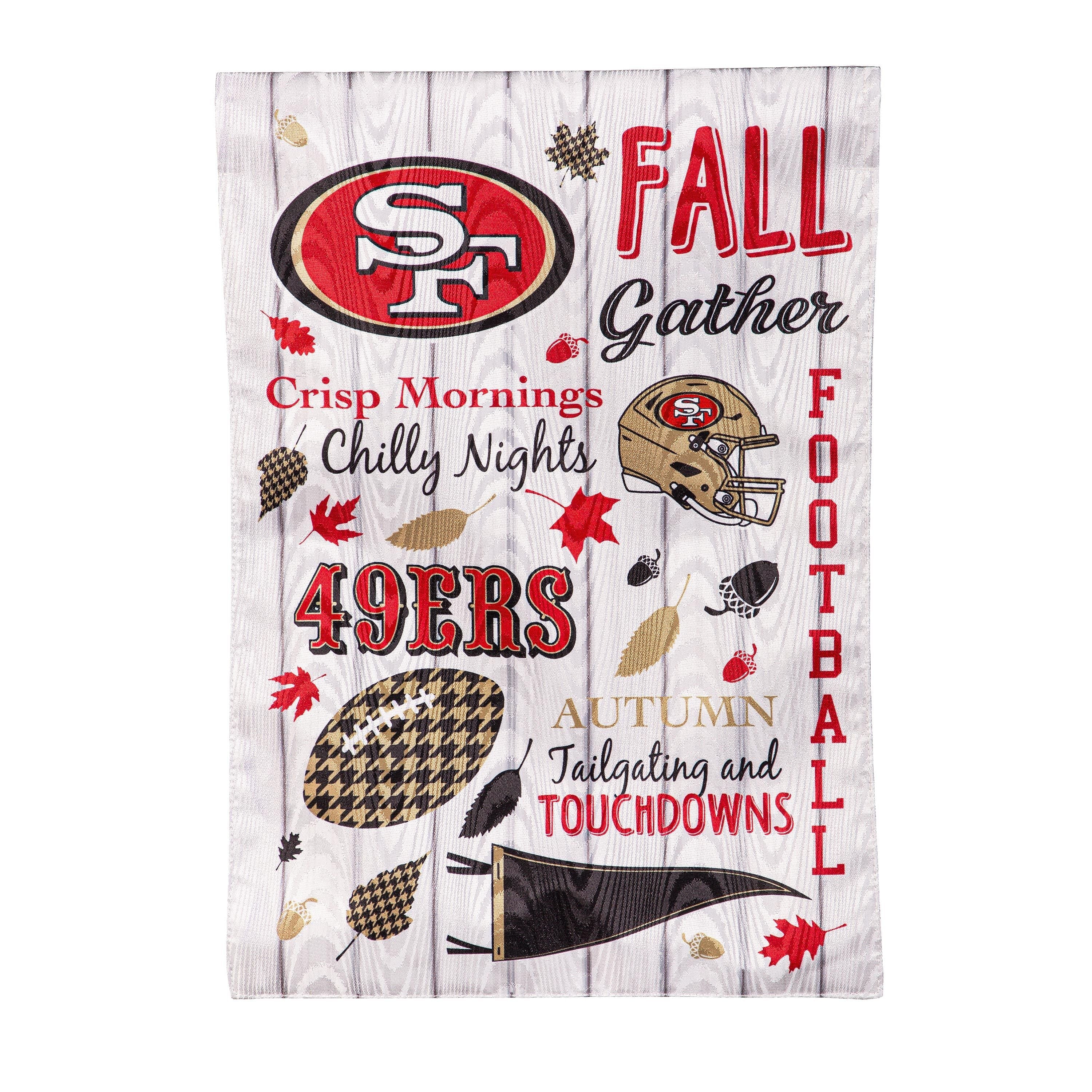 San Francisco 49ers, Moire Flag, GDN, Fall Seasonal - Sports Gifts, Sports Memorabilia, Sports Collectibles, Fan Shop