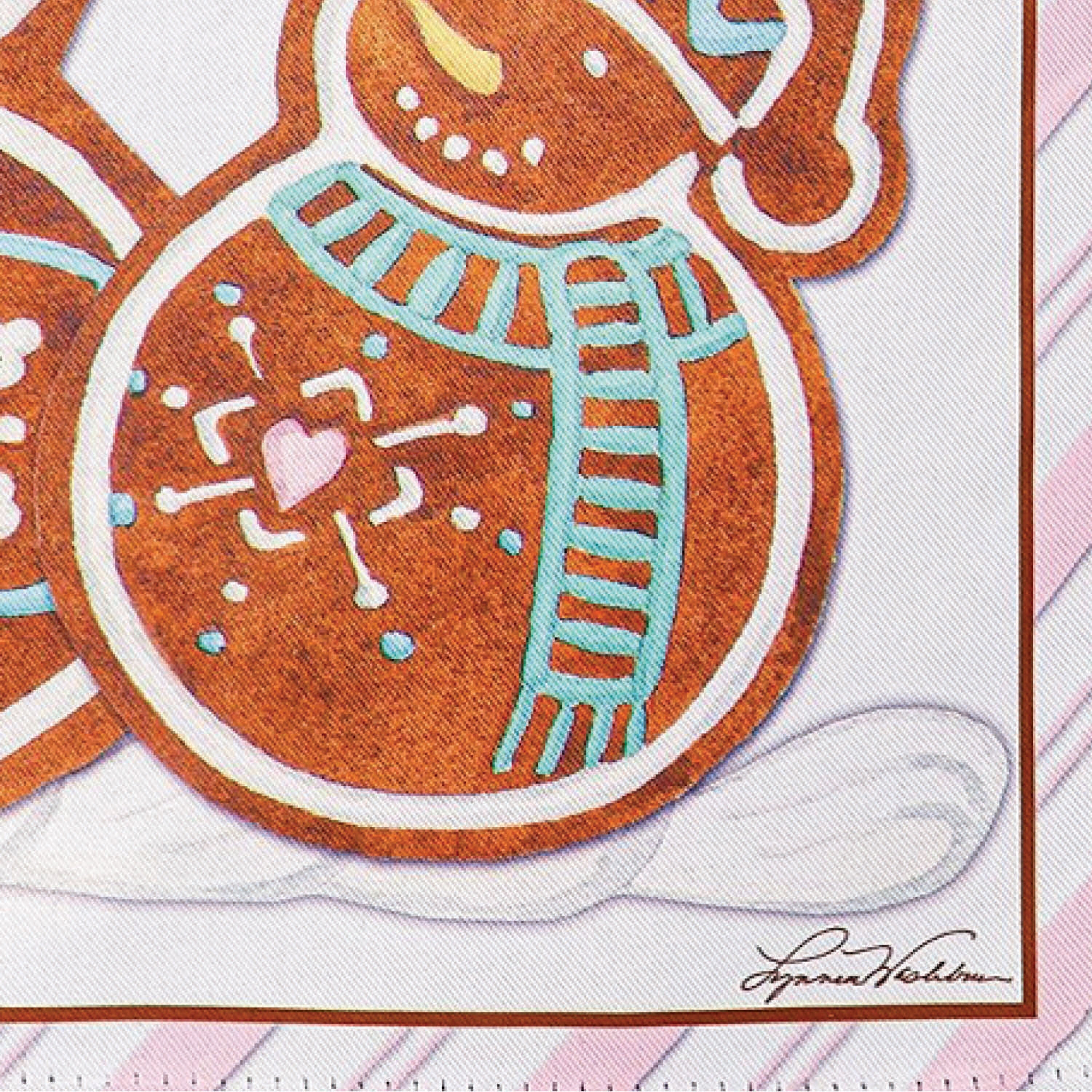 Season's Greeting Gingerbread Reversible Suede Garden Flag