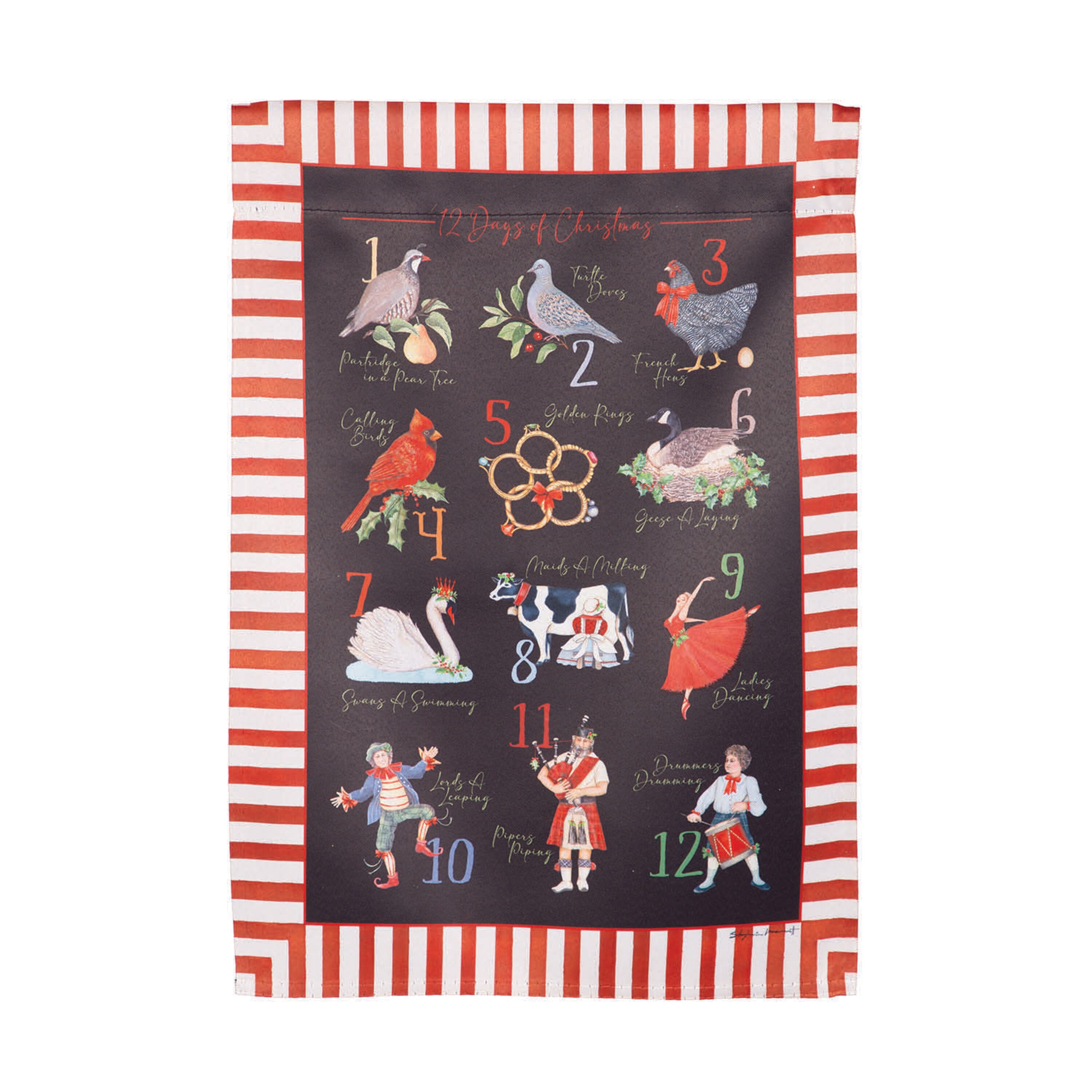 Holiday Count Down Suede Garden Flag - Sports Gifts, Sports Memorabilia, Sports Collectibles, Fan Shop