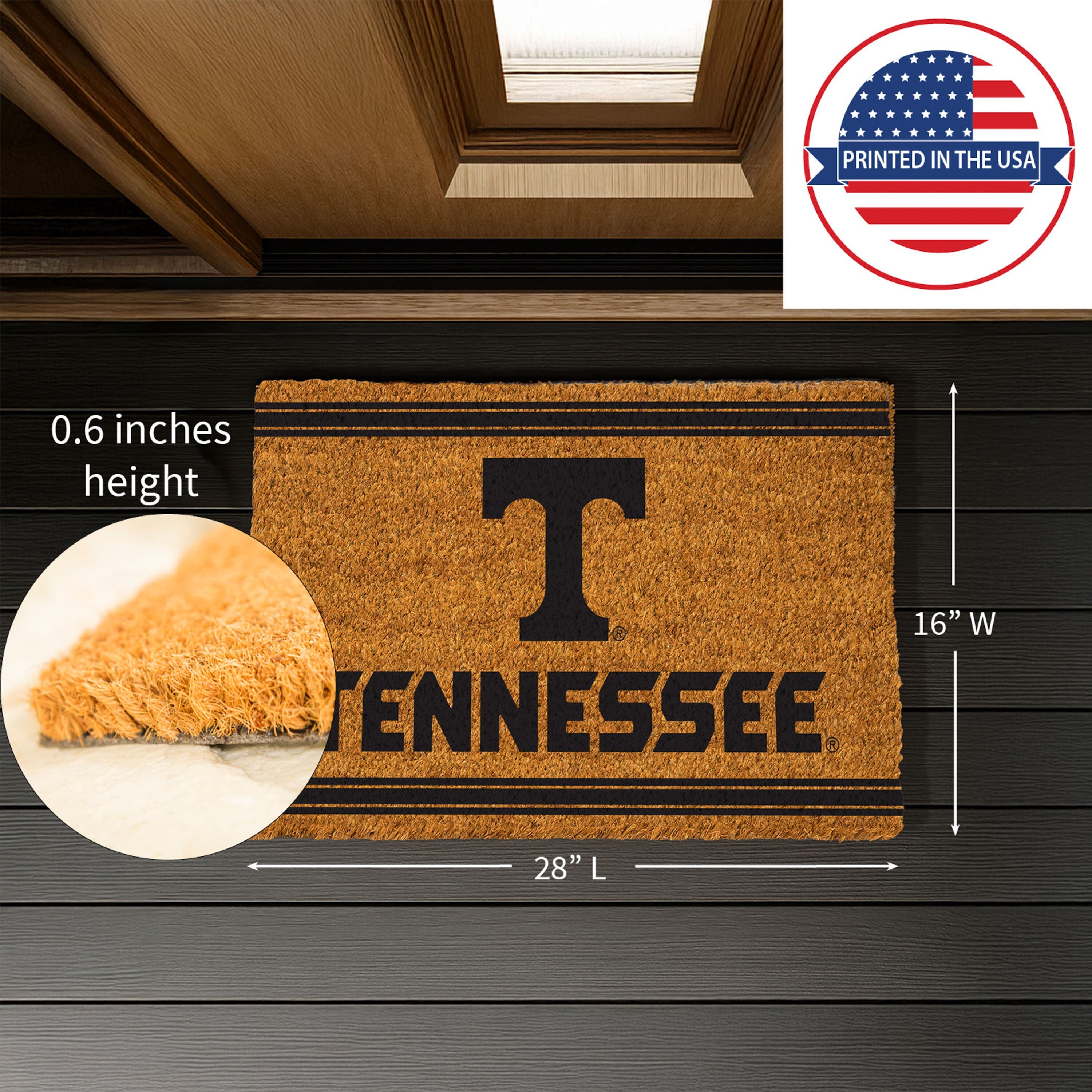 University of Tennessee, Coir Mat 1C - Sports Gifts, Sports Memorabilia, Sports Collectibles, Fan Shop