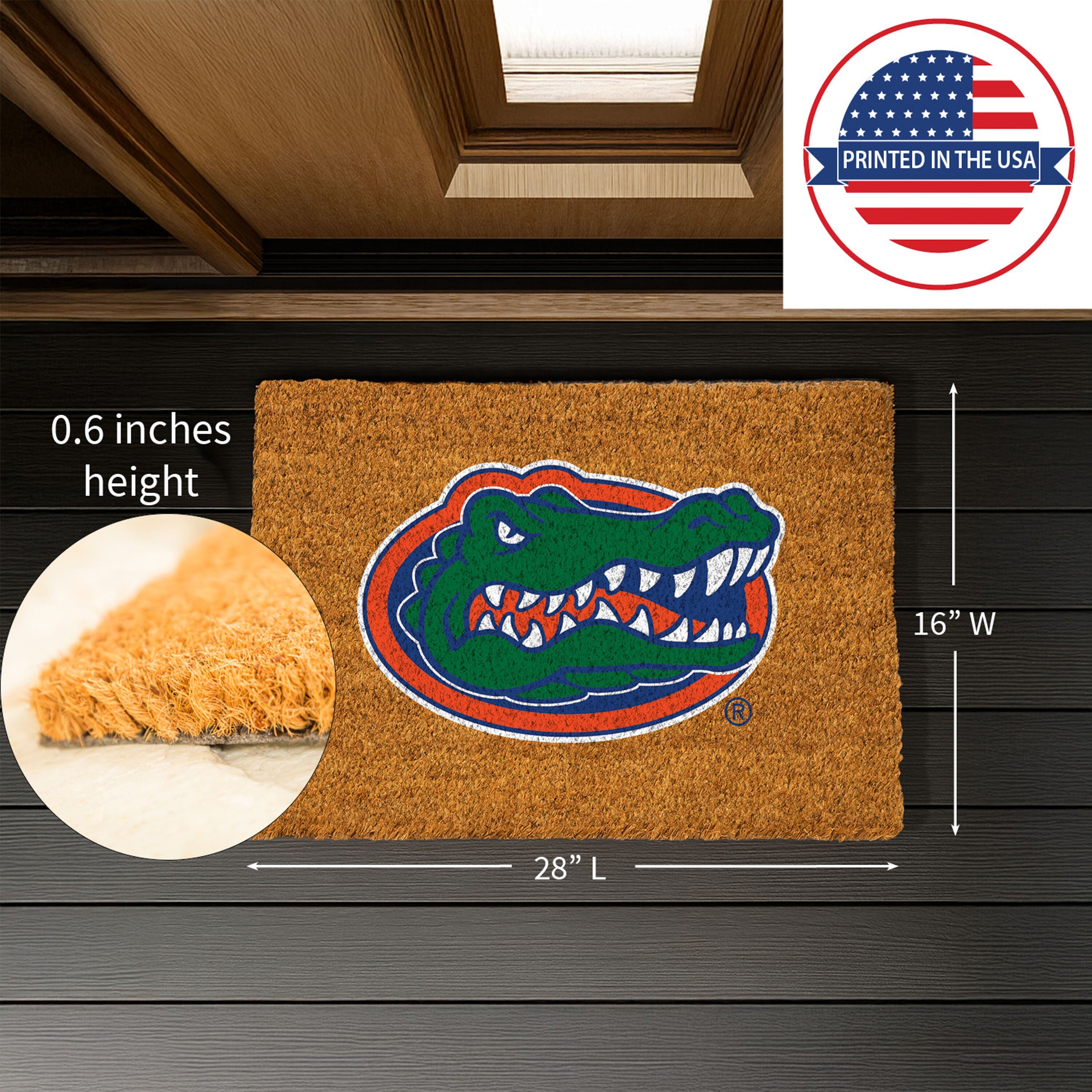 Coir Mat, 16"x28", University of Florida - Sports Gifts, Sports Memorabilia, Sports Collectibles, Fan Shop