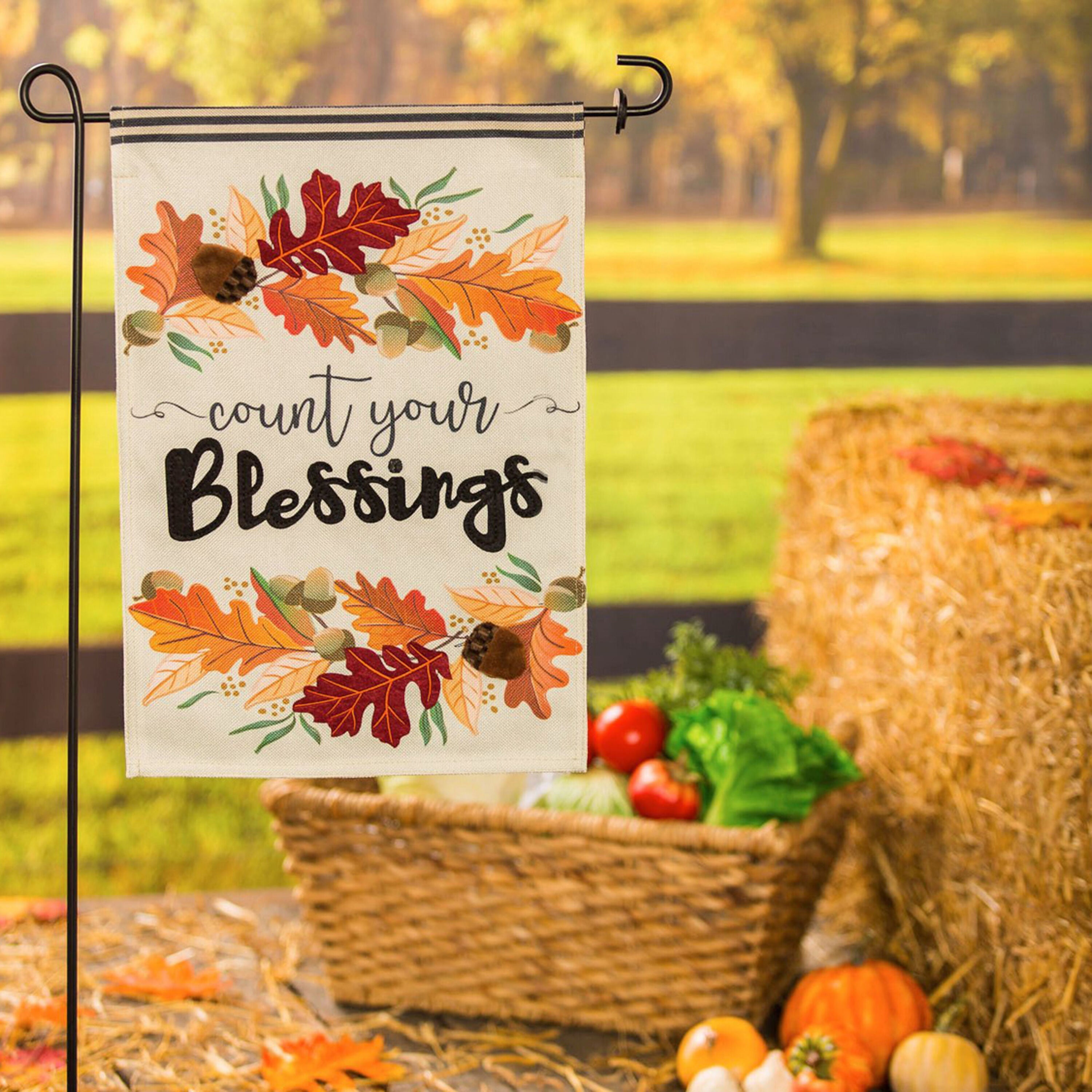 Count Your Blessings Garden Burlap Flag - Sports Gifts, Sports Memorabilia, Sports Collectibles, Fan Shop