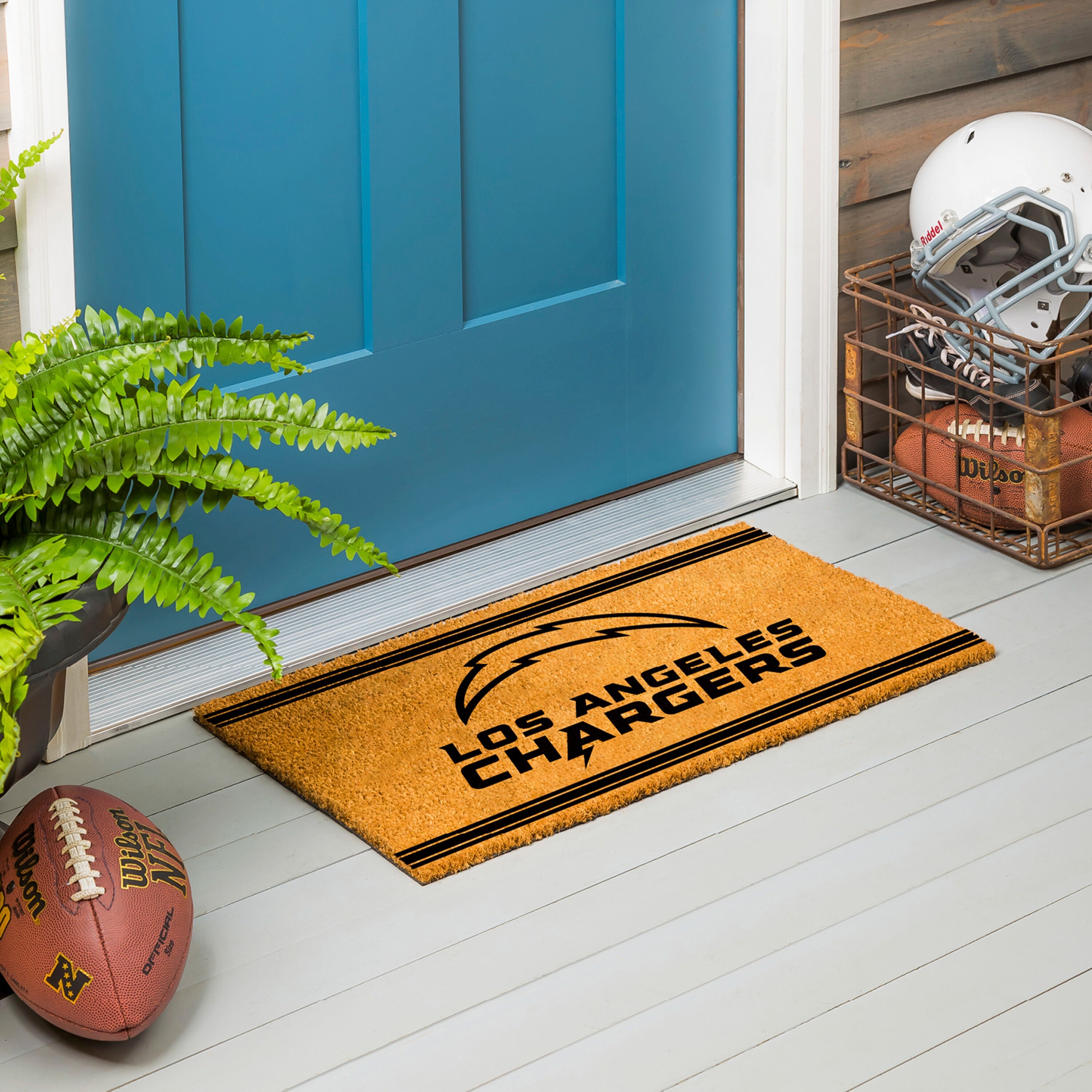 Los Angeles Chargers, Coir Mat 1C - Sports Gifts, Sports Memorabilia, Sports Collectibles, Fan Shop