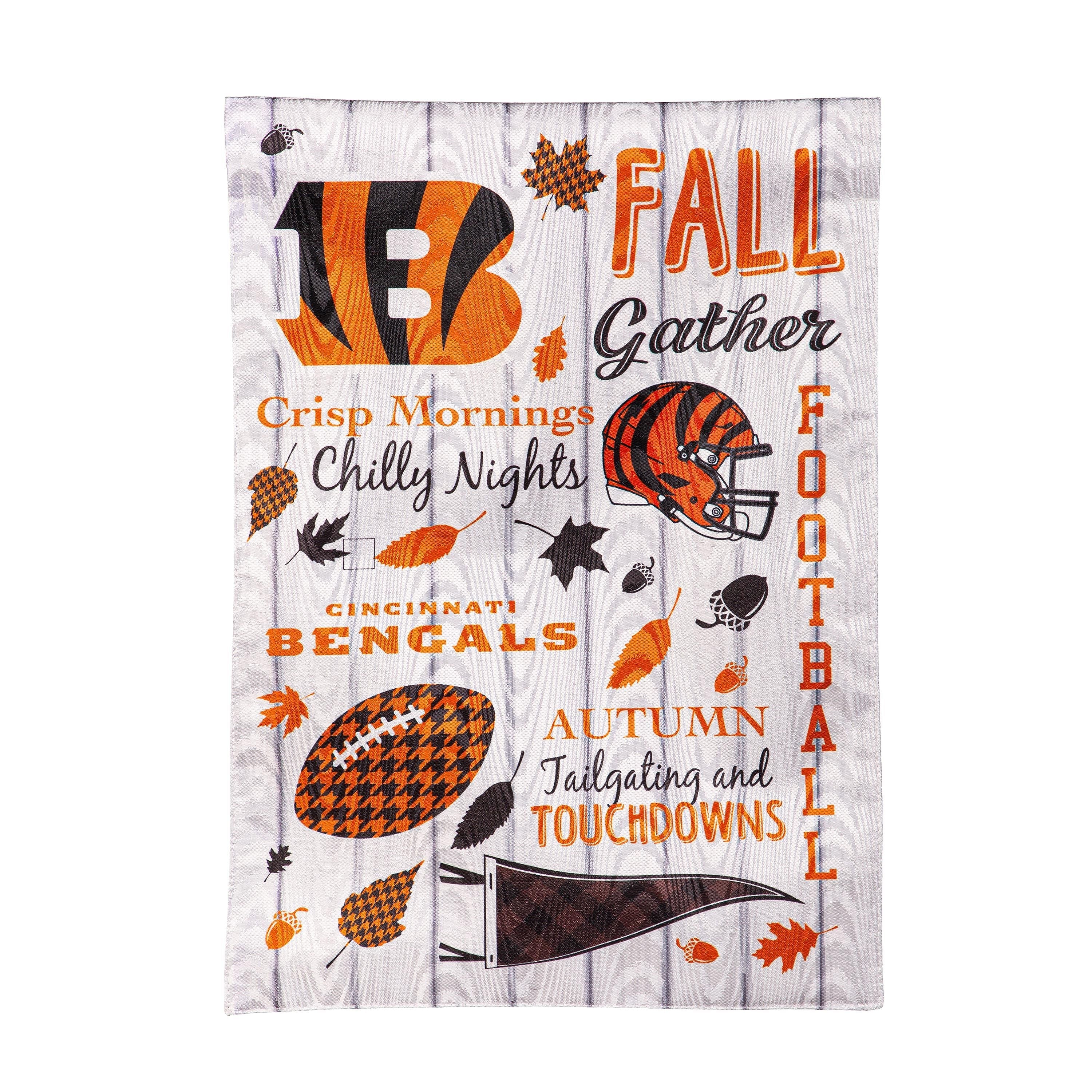 Cincinnati Bengals, Moire Flag, GDN, Fall Seasonal - Sports Gifts, Sports Memorabilia, Sports Collectibles, Fan Shop