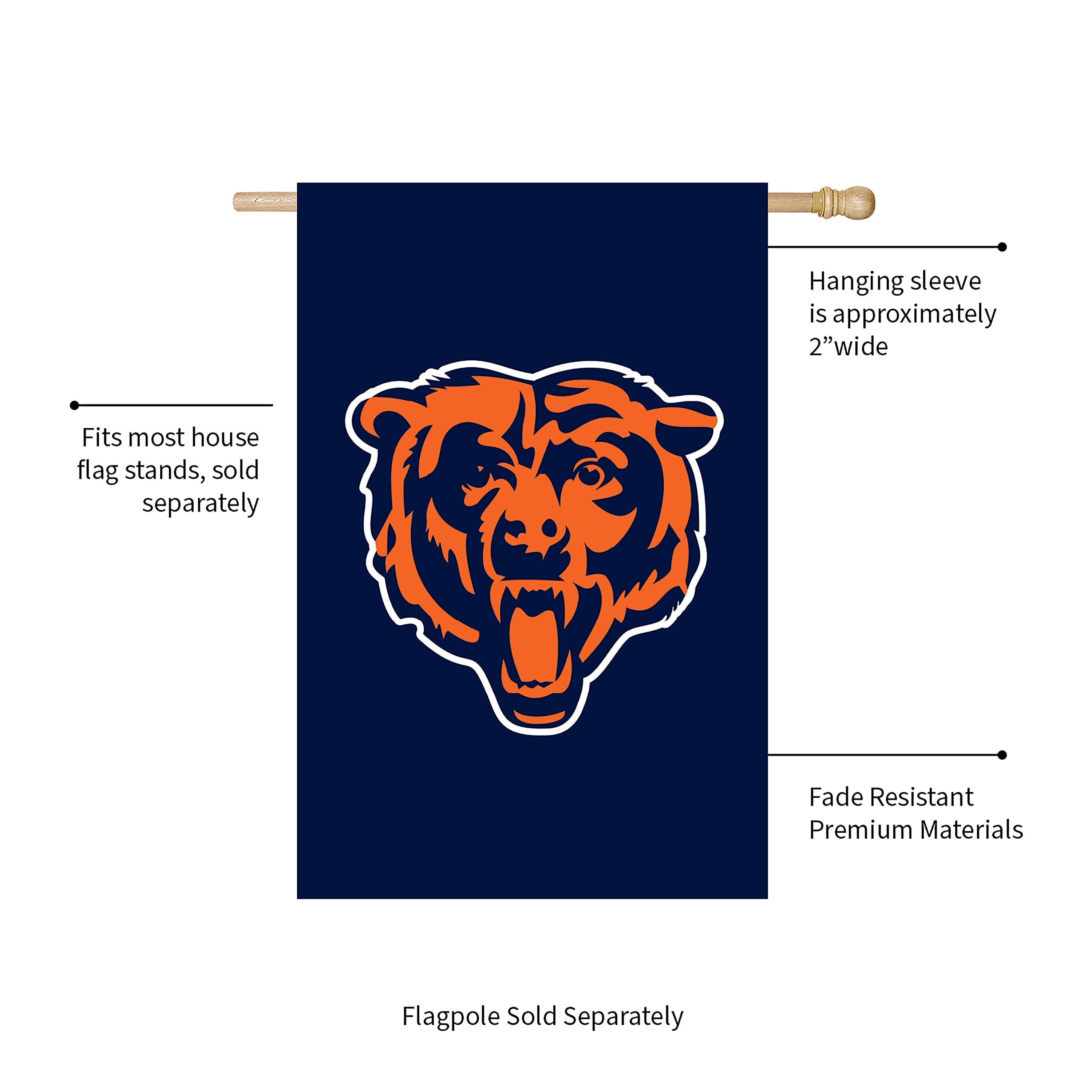 Applique Flag, Reg, Chicago Bears - Sports Gifts, Sports Memorabilia, Sports Collectibles, Fan Shop