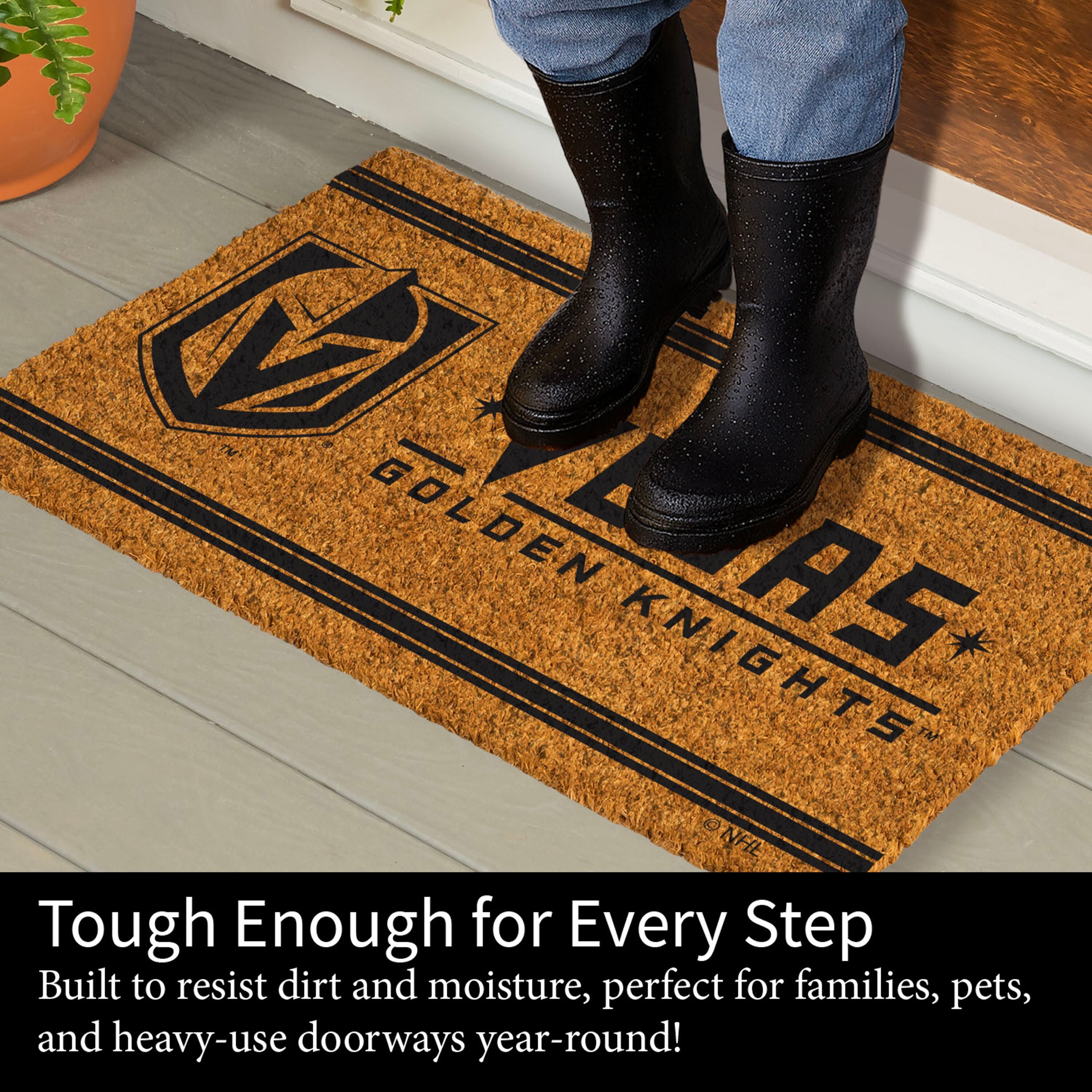 Vegas Golden Knights, Coir Mat 1C - Sports Gifts, Sports Memorabilia, Sports Collectibles, Fan Shop
