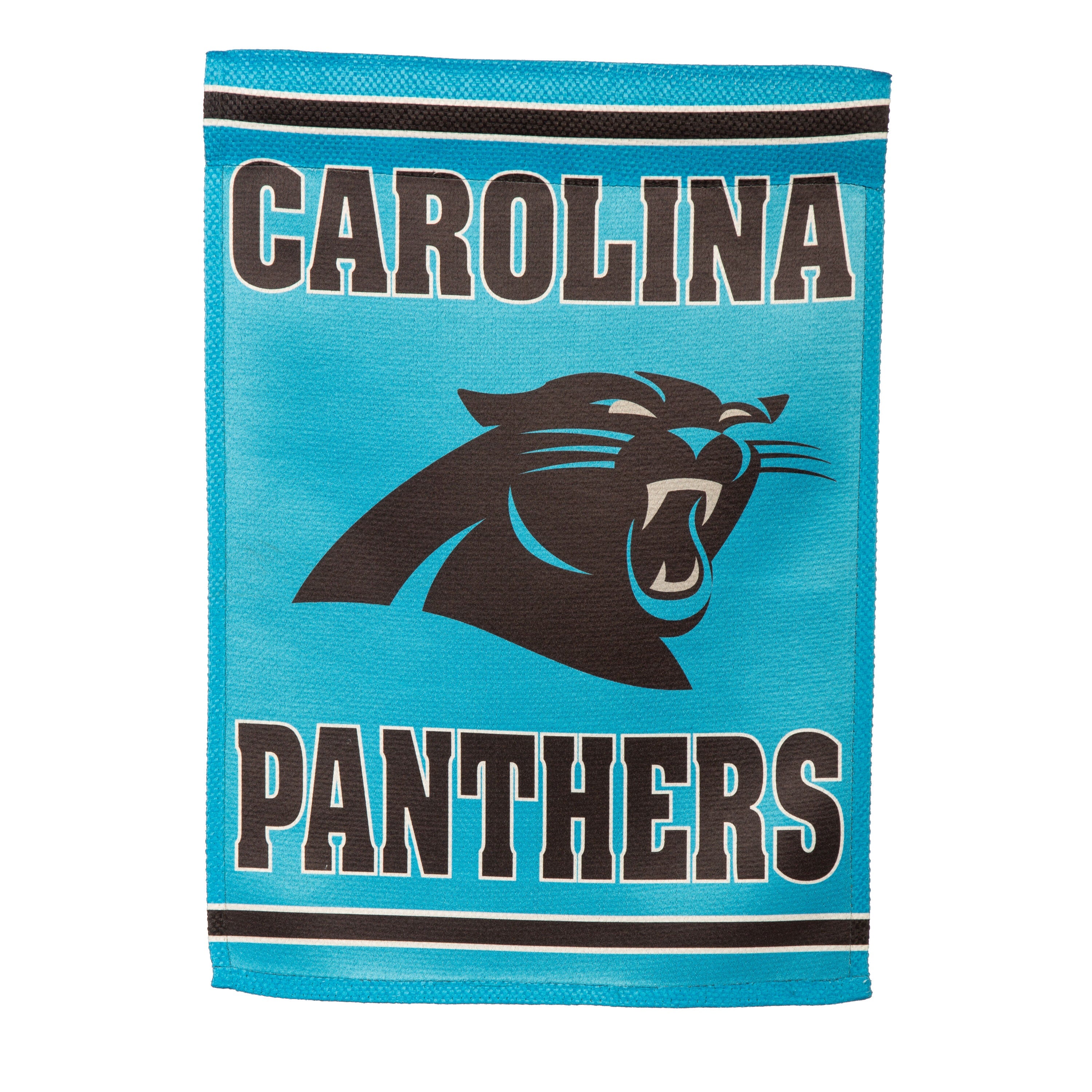 Embossed Suede Flag, GDN Size, Carolina Panthers - Sports Gifts, Sports Memorabilia, Sports Collectibles, Fan Shop