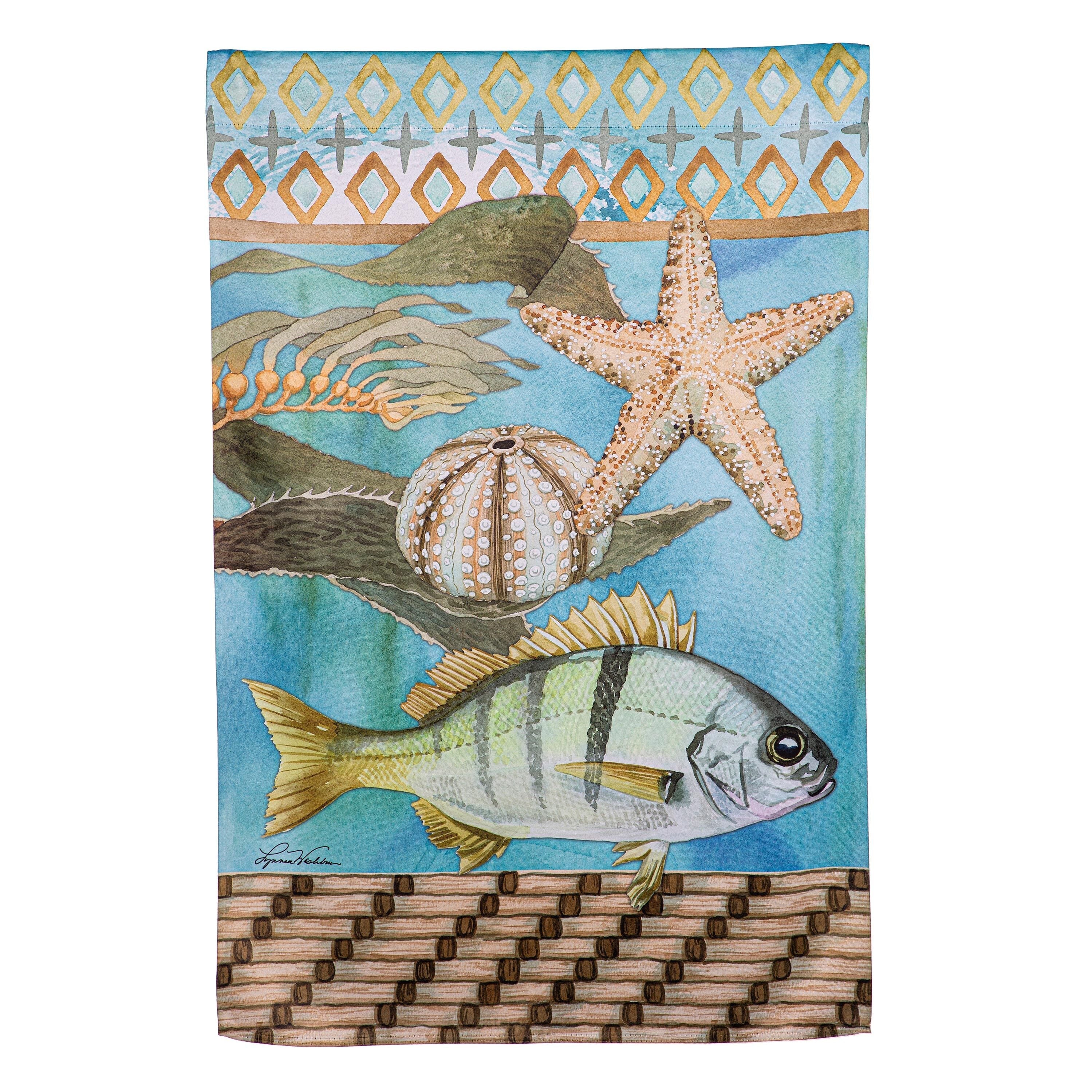 Ocean Currents Suede House Flag - Sports Gifts, Sports Memorabilia, Sports Collectibles, Fan Shop