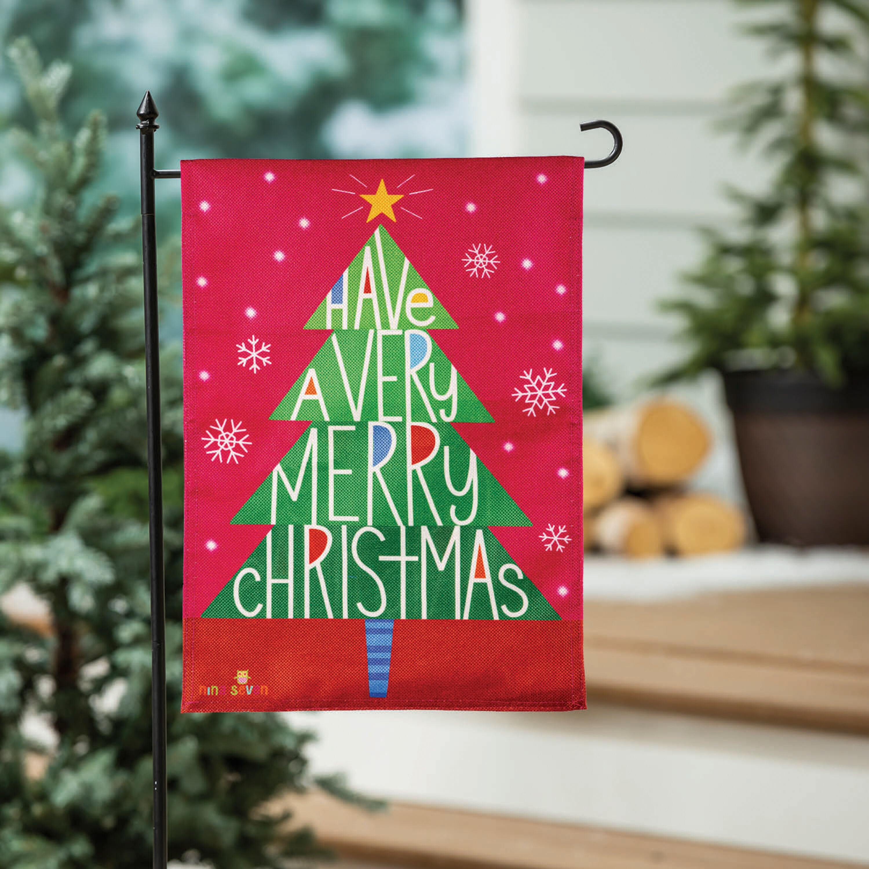 Have a Merry Christmas Burlap Garden Flag - Sports Gifts, Sports Memorabilia, Sports Collectibles, Fan Shop