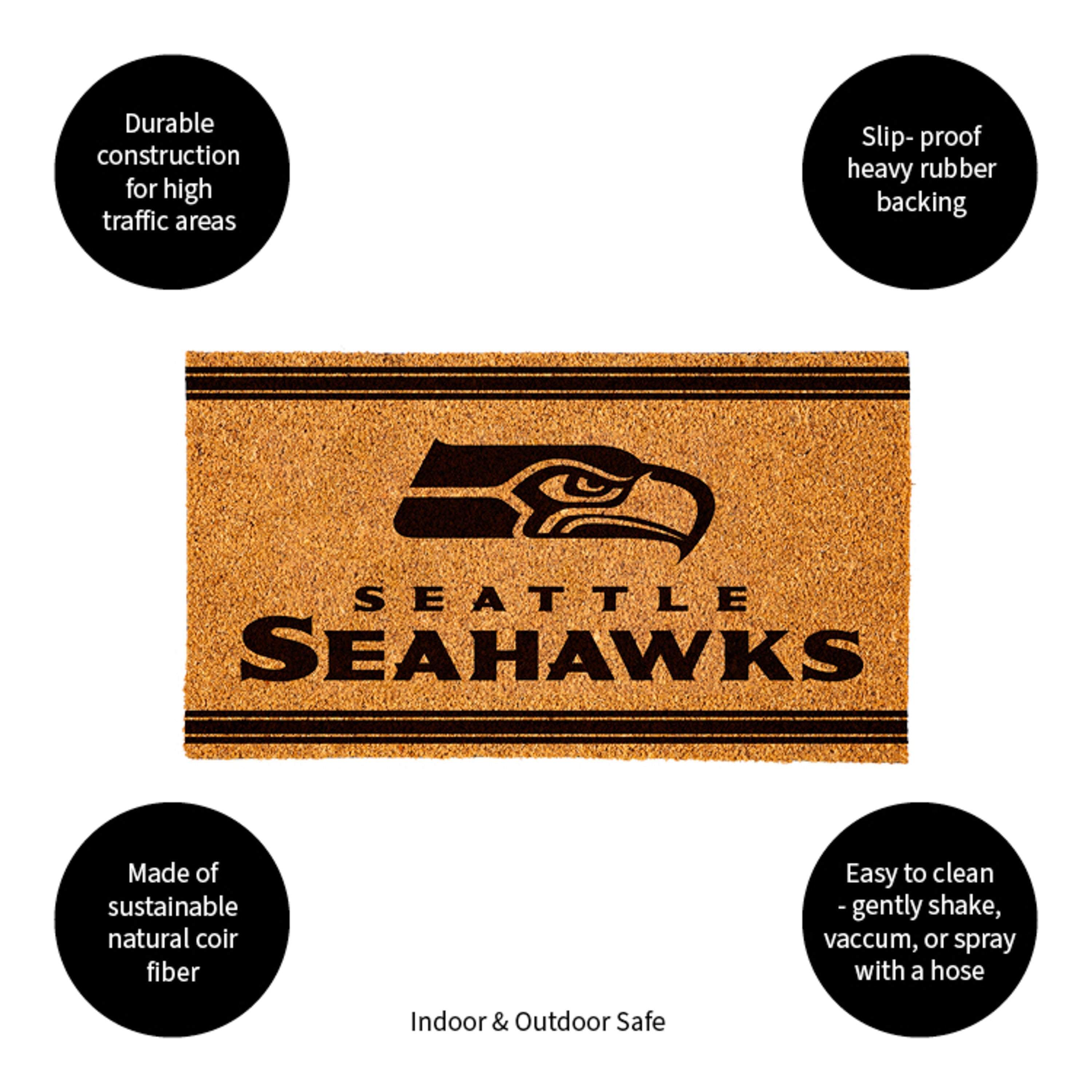 Seattle Seahawks, Coir Mat 1C - Sports Gifts, Sports Memorabilia, Sports Collectibles, Fan Shop