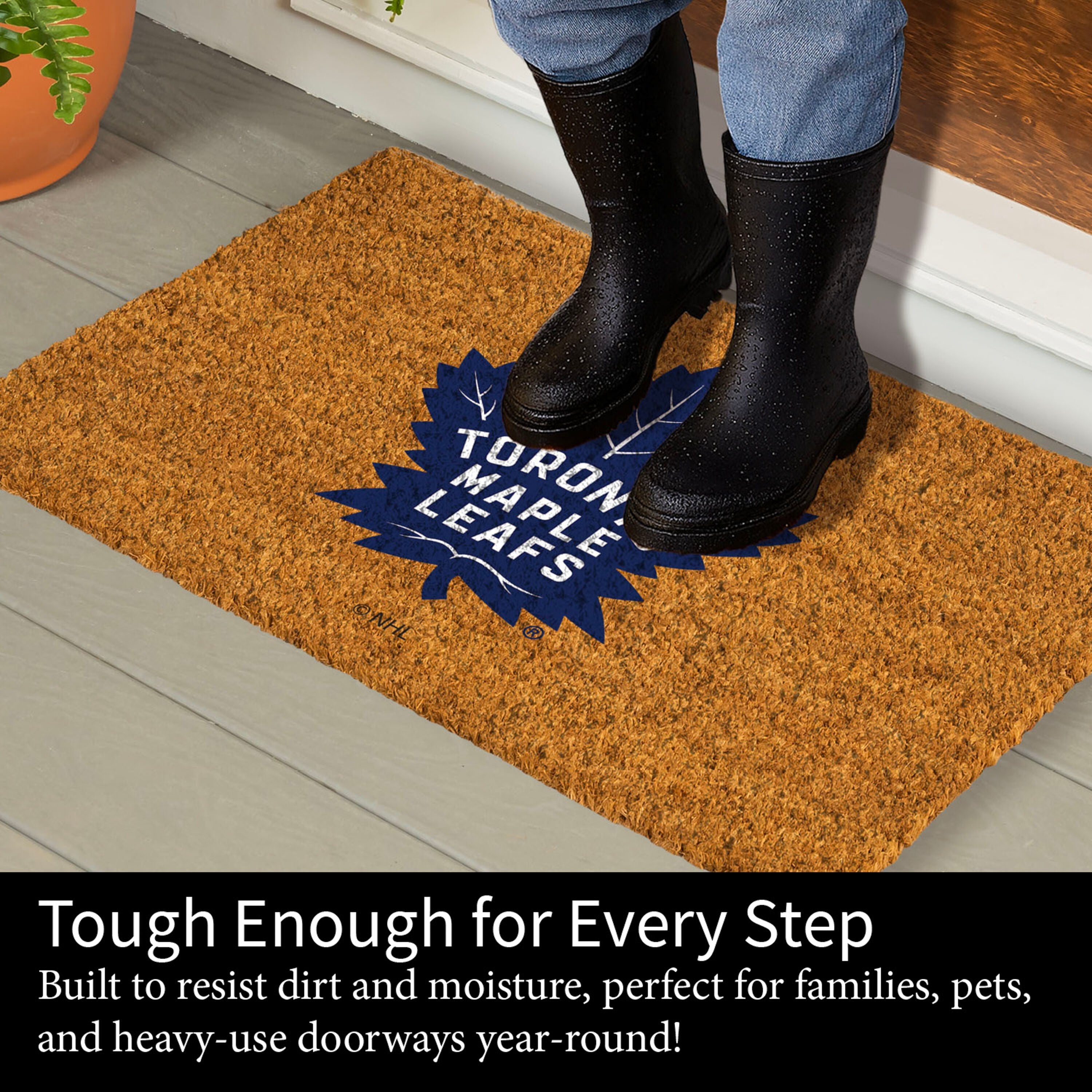 Coir Mat, 16"x28", Toronto Maple Leafs - Sports Gifts, Sports Memorabilia, Sports Collectibles, Fan Shop
