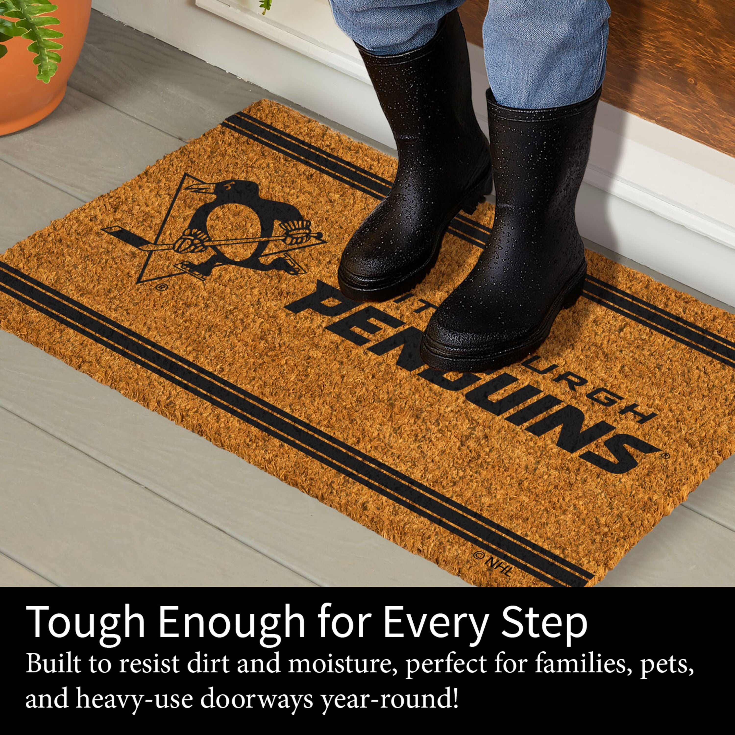 Pittsburgh Penguins, Coir Mat 1C - Sports Gifts, Sports Memorabilia, Sports Collectibles, Fan Shop