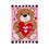 Valentine's Bear Applique Garden Flag