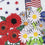 Patriotic Floral Applique Garden Flag